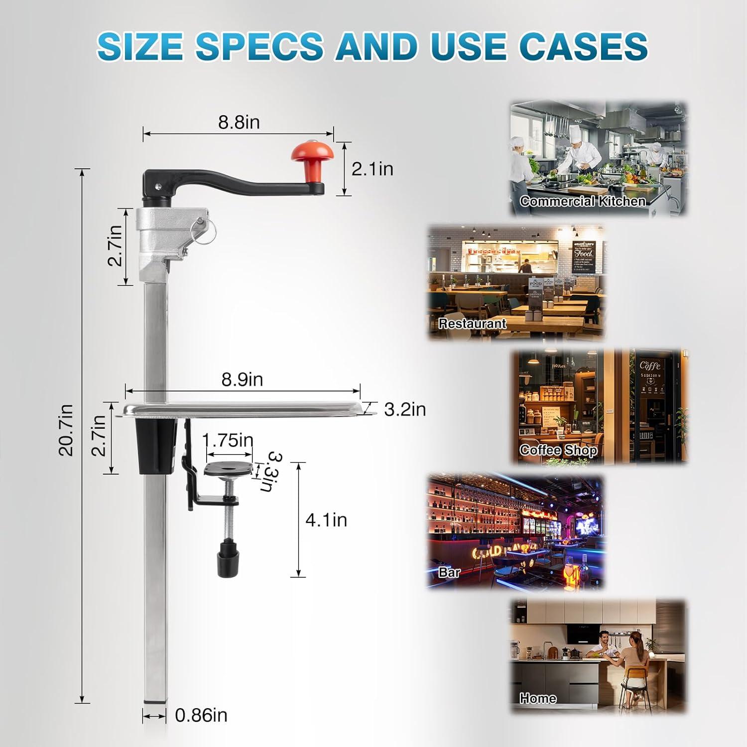 Abridor de Lata Manual IRONWALLS para Latas Altas 40cm