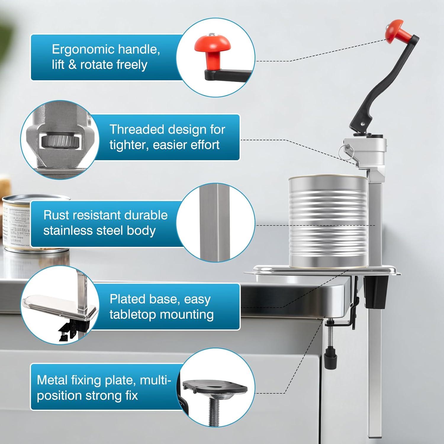 Abridor de Lata Manual IRONWALLS para Latas Altas 40cm