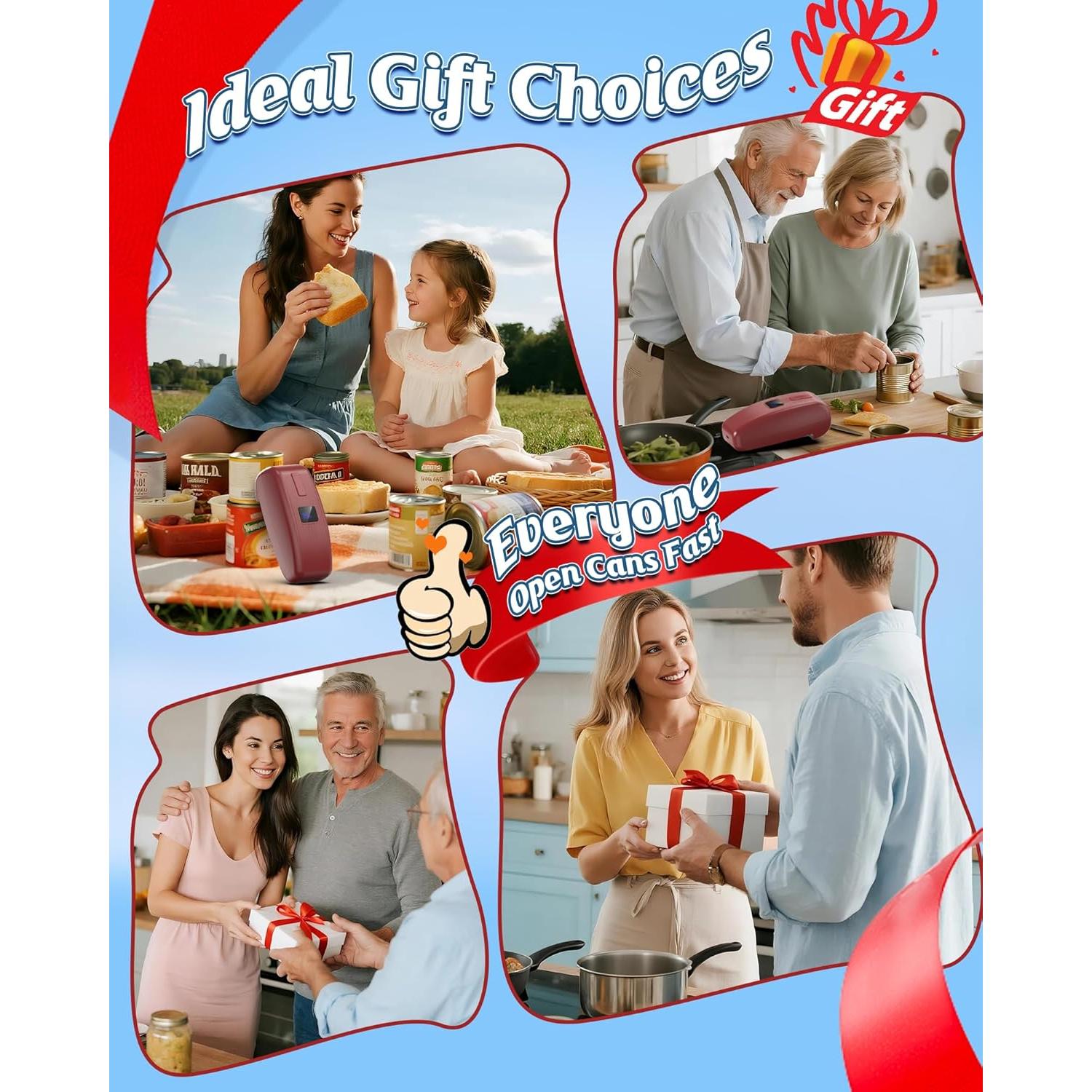 Abrelatas Eléctrico Automático HuiJuKeJi LED Recargable