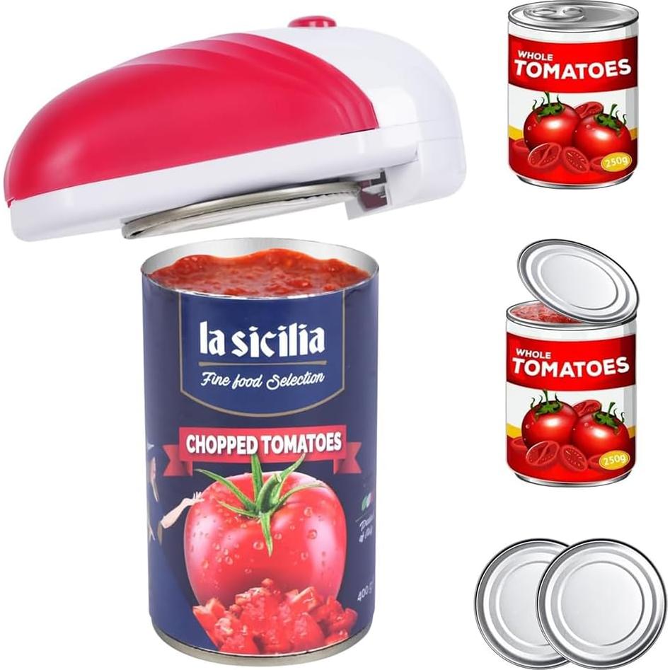 Abrelatas Eléctrico ZYCCER Rojo Automático Sin Manos