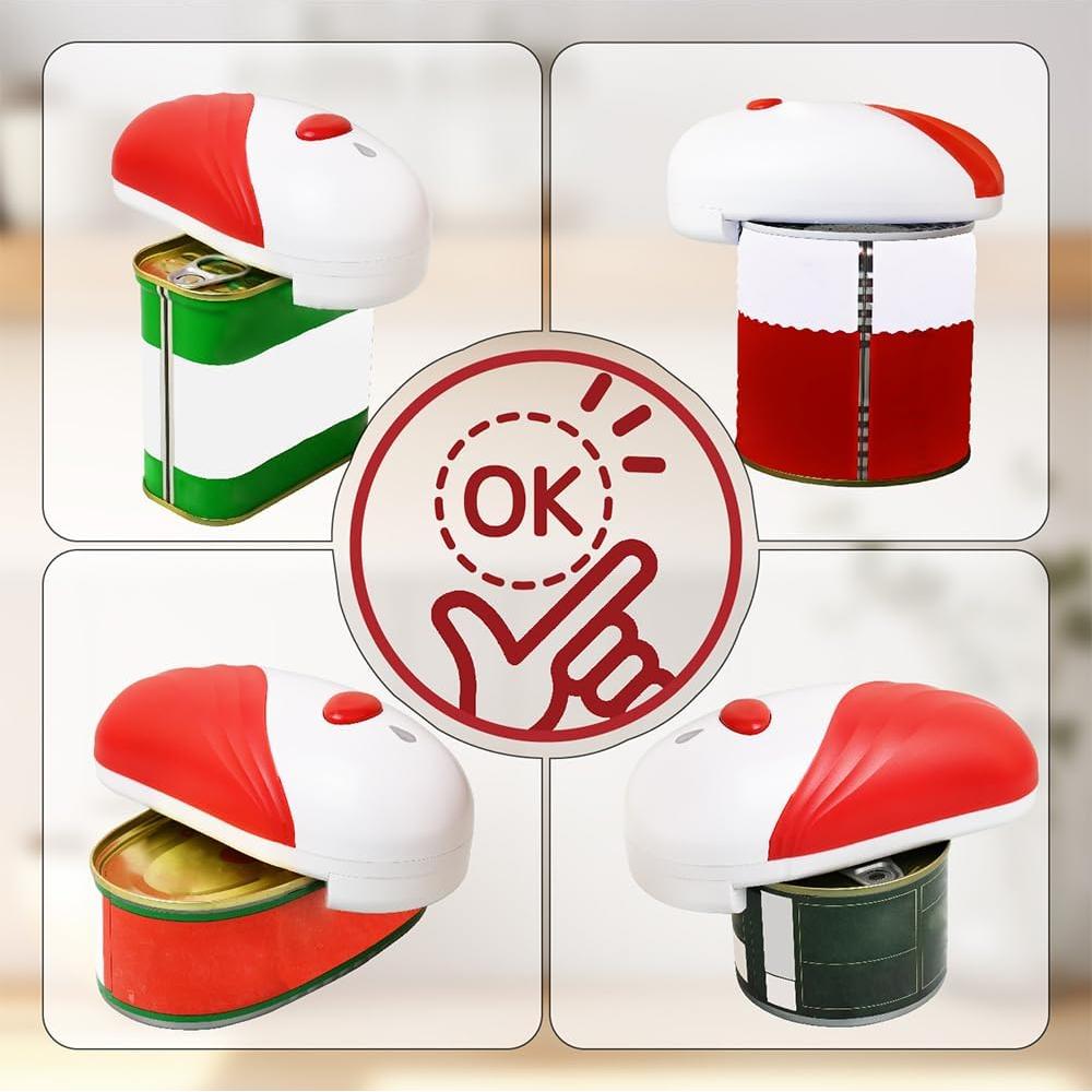 Abrelatas Eléctrico ZYCCER Rojo Automático Sin Manos