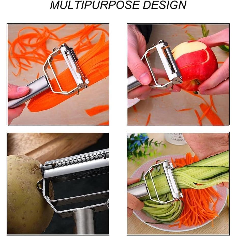 Pelador Multifuncional Acero Inoxidable Genérico 3-en-1