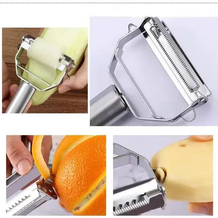 Pelador Multifuncional Acero Inoxidable Genérico 3-en-1