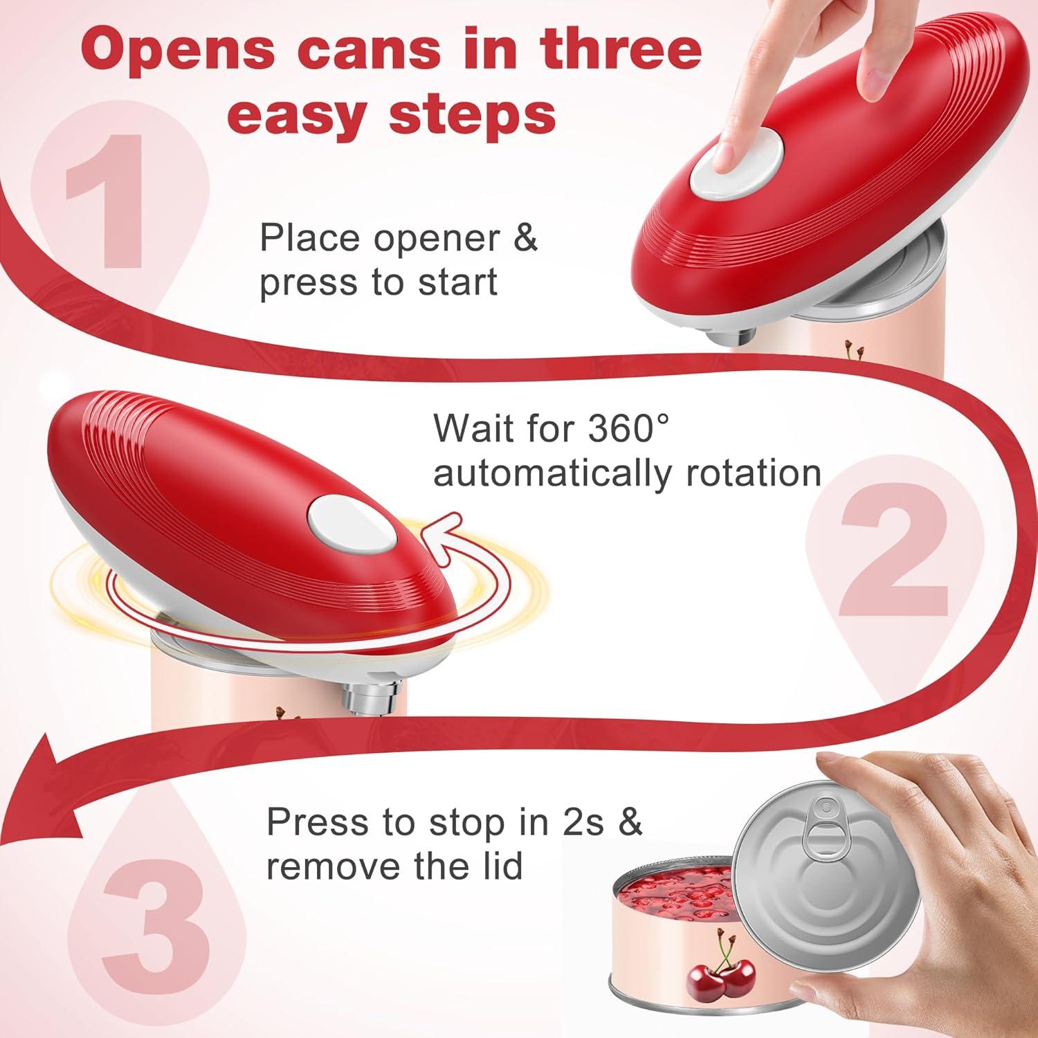 Abrelatas Eléctrico Brilam KGQ-6B Automático Rojo