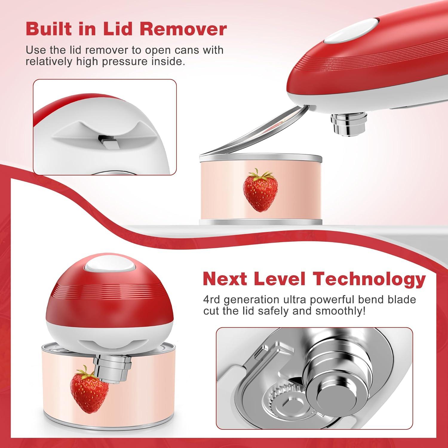 Abrelatas Eléctrico Brilam KGQ-6B Automático Rojo