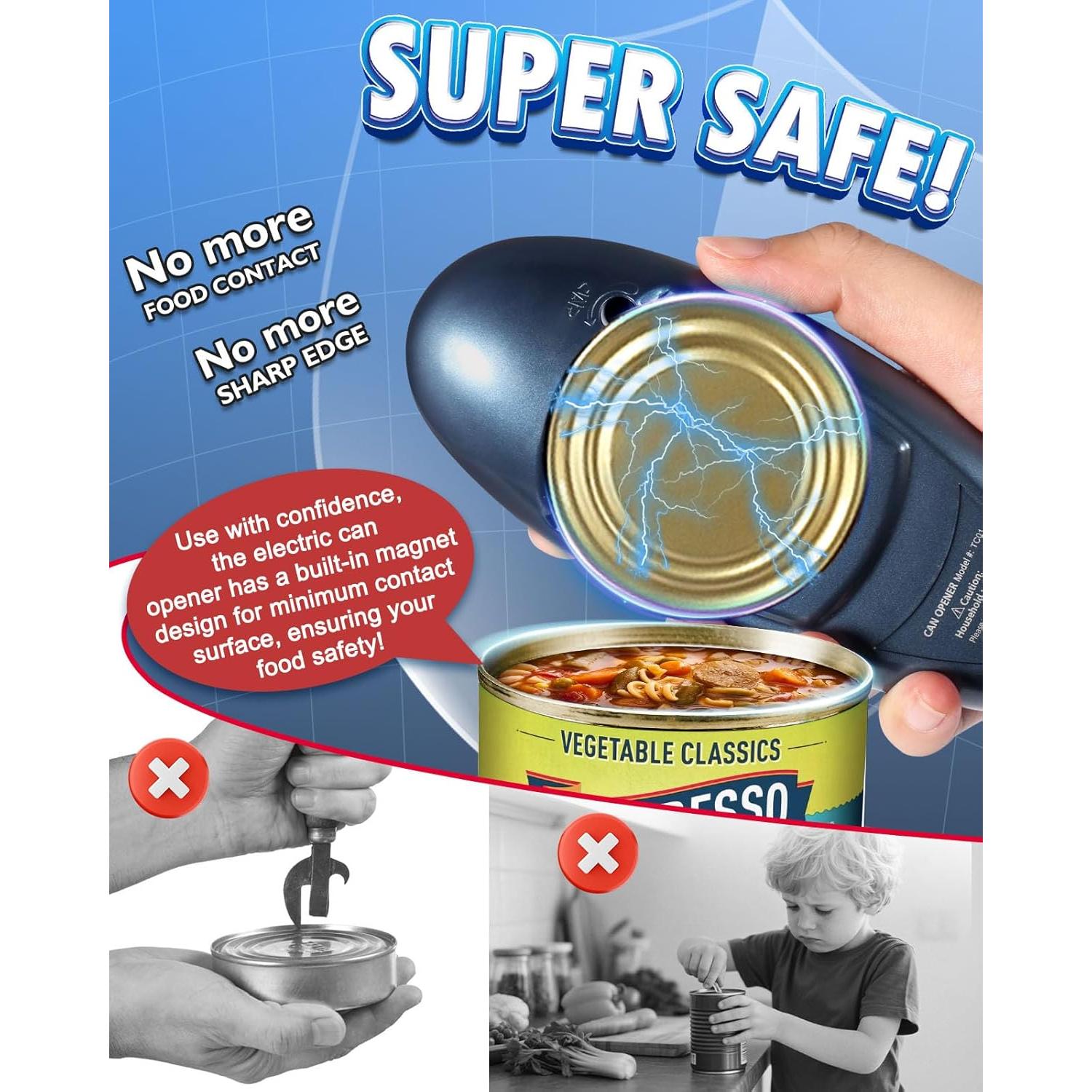 Abrelatas Eléctrico Automático CNFortune KC08 Azul