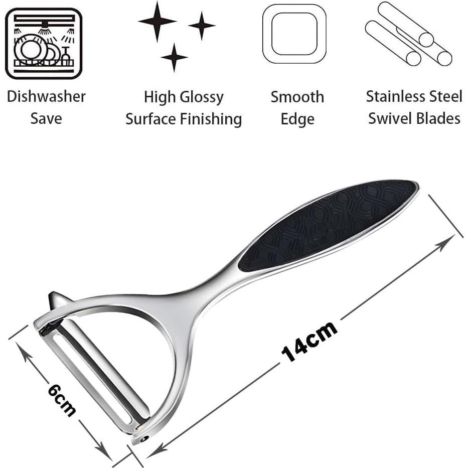 Pelador de Verduras Leaflai en Y, Acero Inoxidable, 1 Paquete