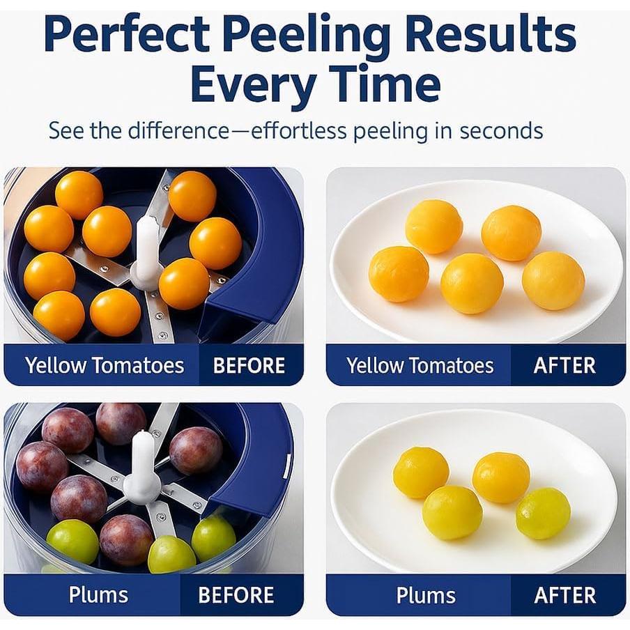 Máquina Peladora Automática NKDFRI para Uvas y Ajo - Azul