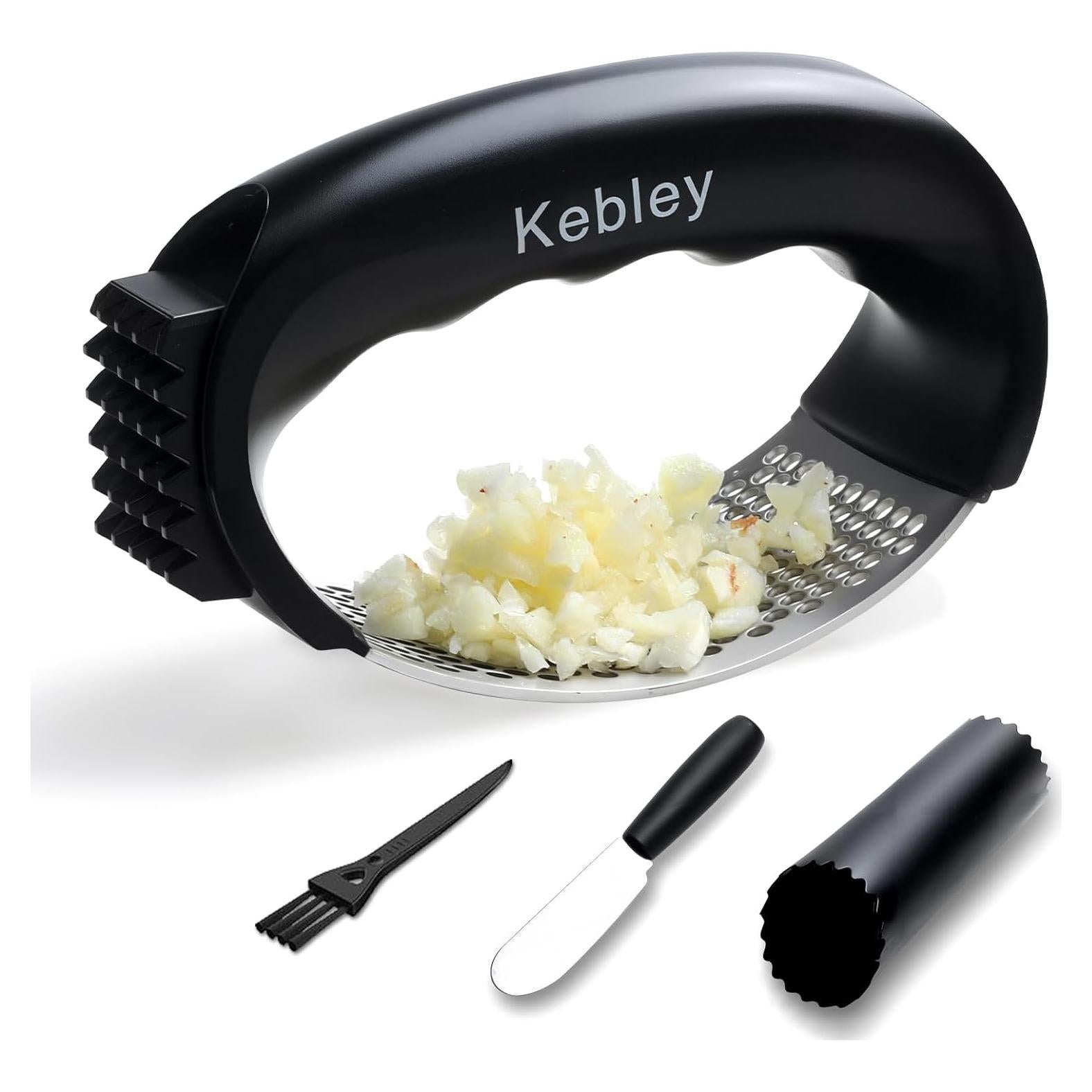 Prensa de Ajo Kebley de Acero Inoxidable, Picador y Martillo