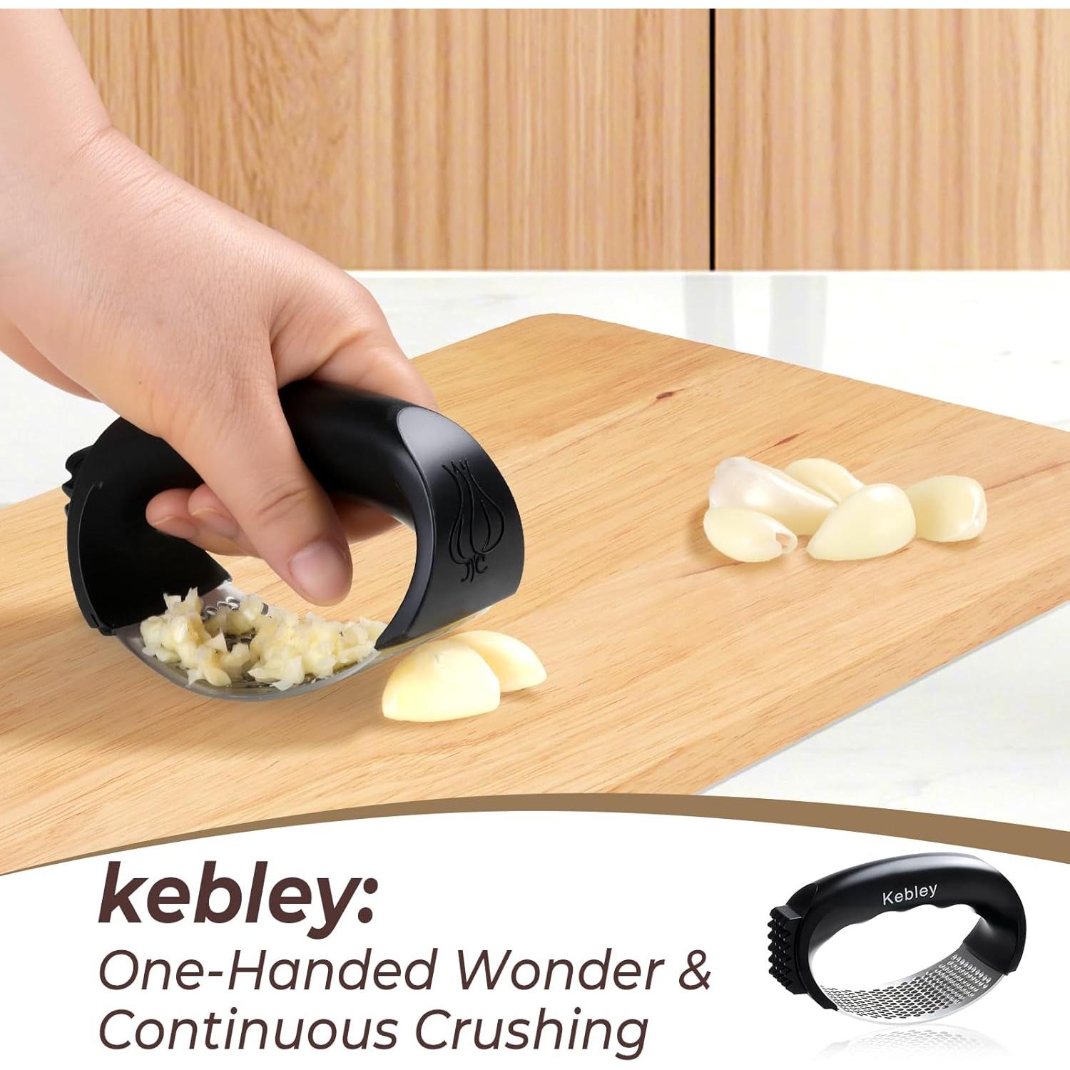 Prensa de Ajo Kebley de Acero Inoxidable, Picador y Martillo