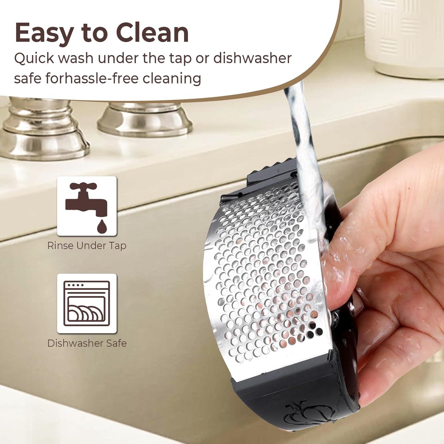 Prensa de Ajo Kebley de Acero Inoxidable, Picador y Martillo