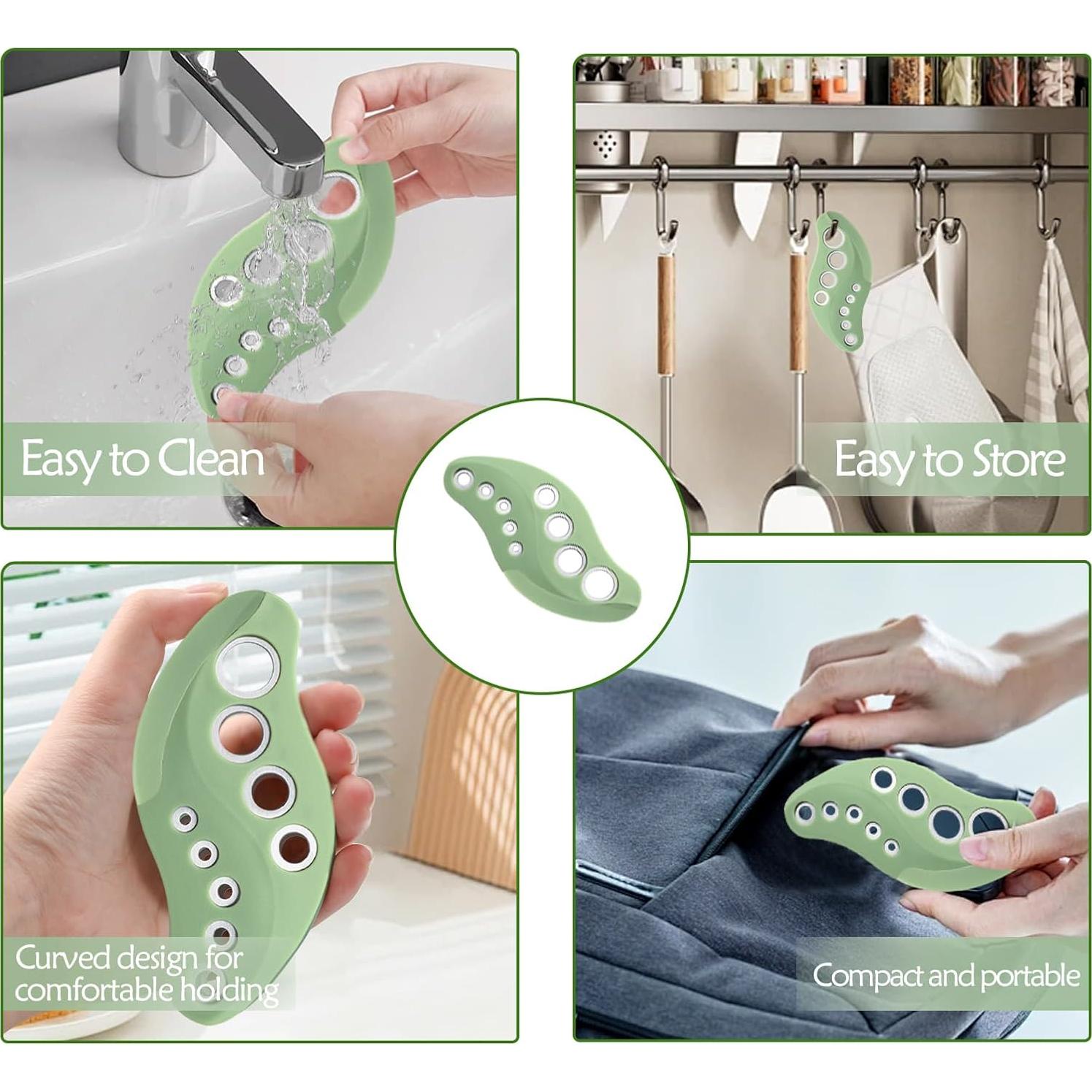 Herramienta Deshojadora de Hierbas YAKAUEI 9 Agujeros Acero Inoxidable