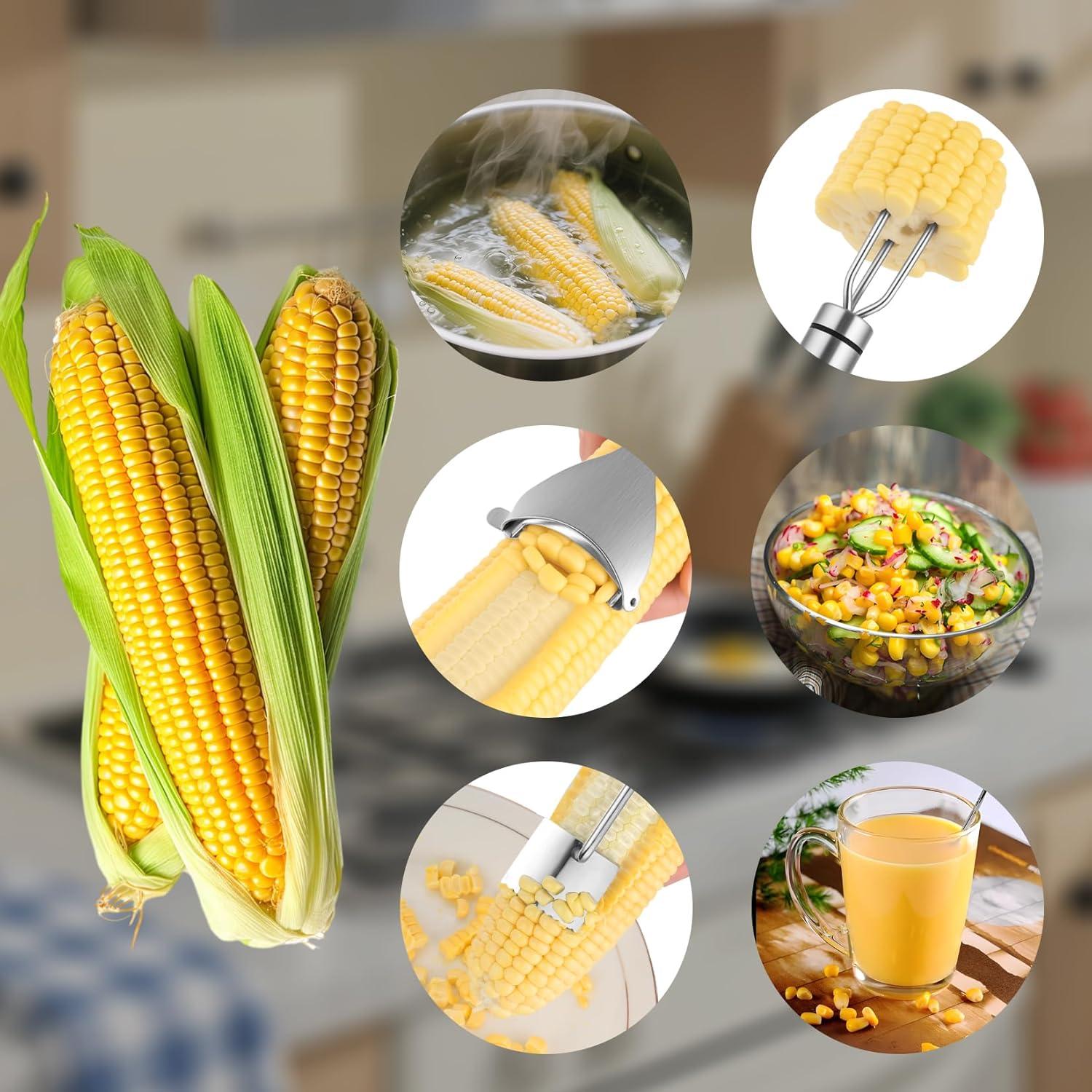 Juego de Peladores de Maíz YDXHXH - Acero Inoxidable 3 Piezas