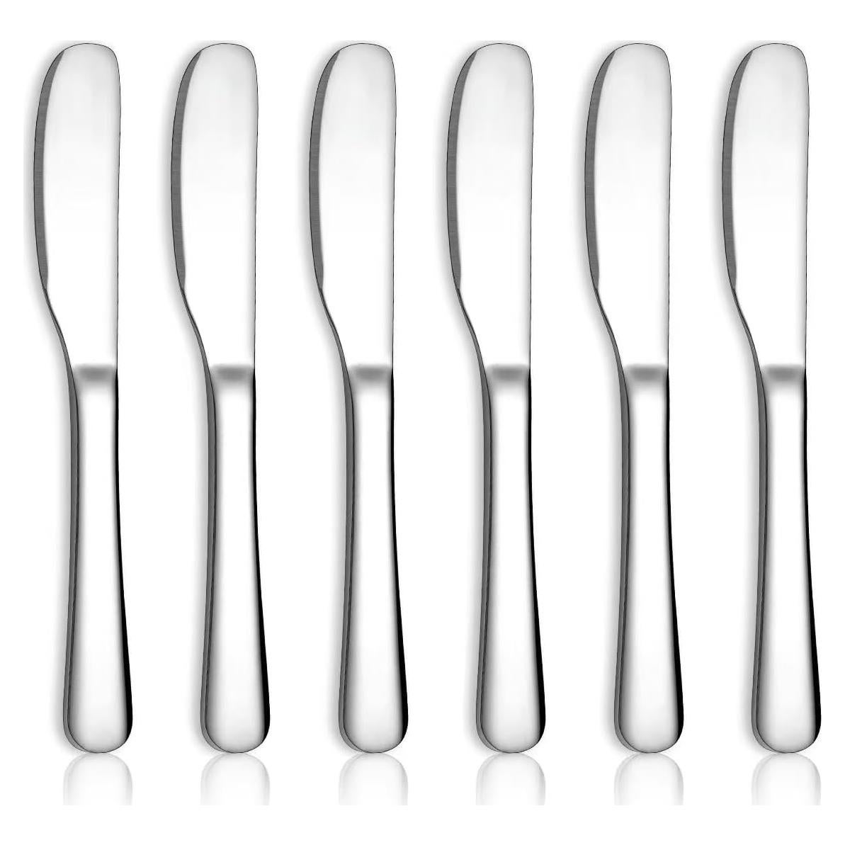 Set de 6 Cuchillos de Mantequilla HOMQUEN Acero Inoxidable