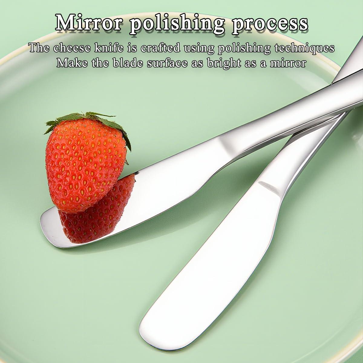 Set de 6 Cuchillos de Mantequilla HOMQUEN Acero Inoxidable