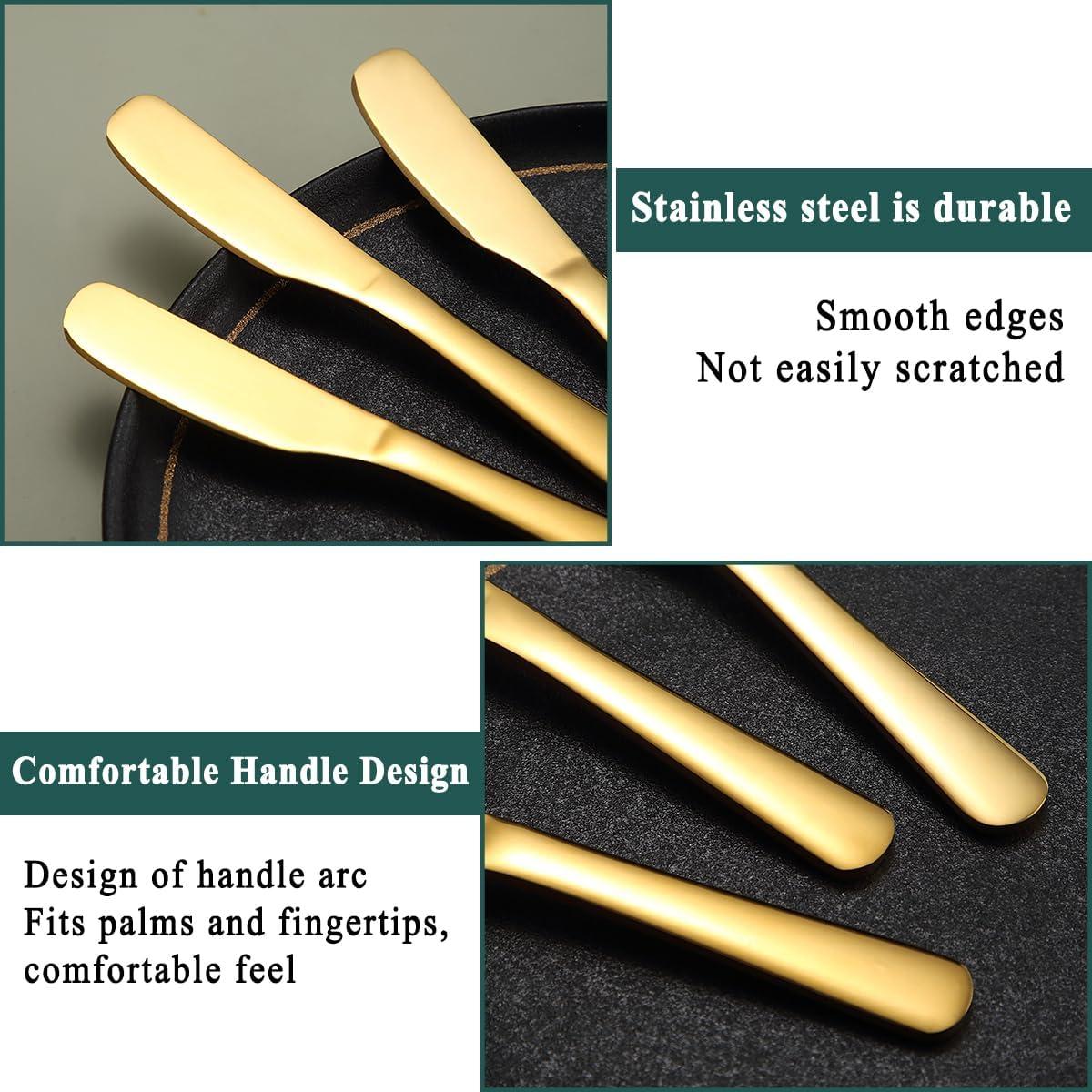 Set de 6 Cuchillos para Mantequilla Berglander 14 cm Dorados