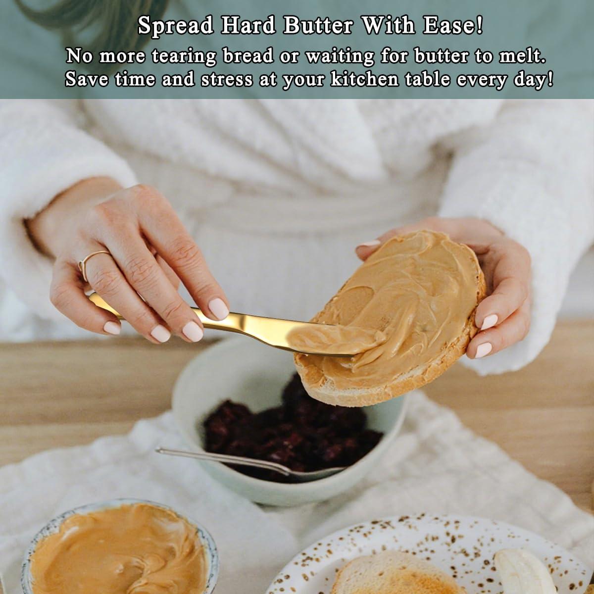 Set de 6 Cuchillos para Mantequilla Berglander 14 cm Dorados