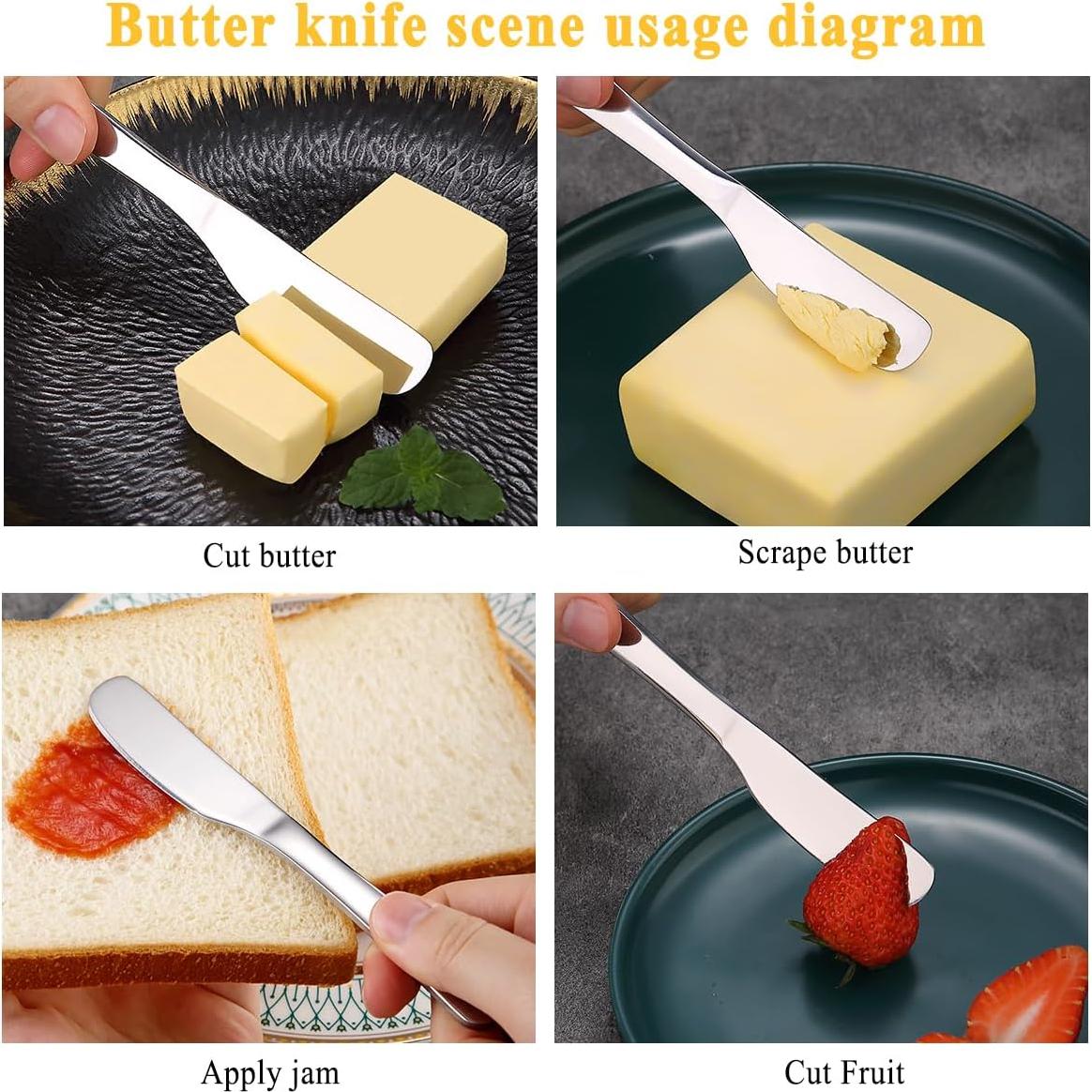 Set de 4 Cuchillos de Mantequilla Homquen Acero Inoxidable