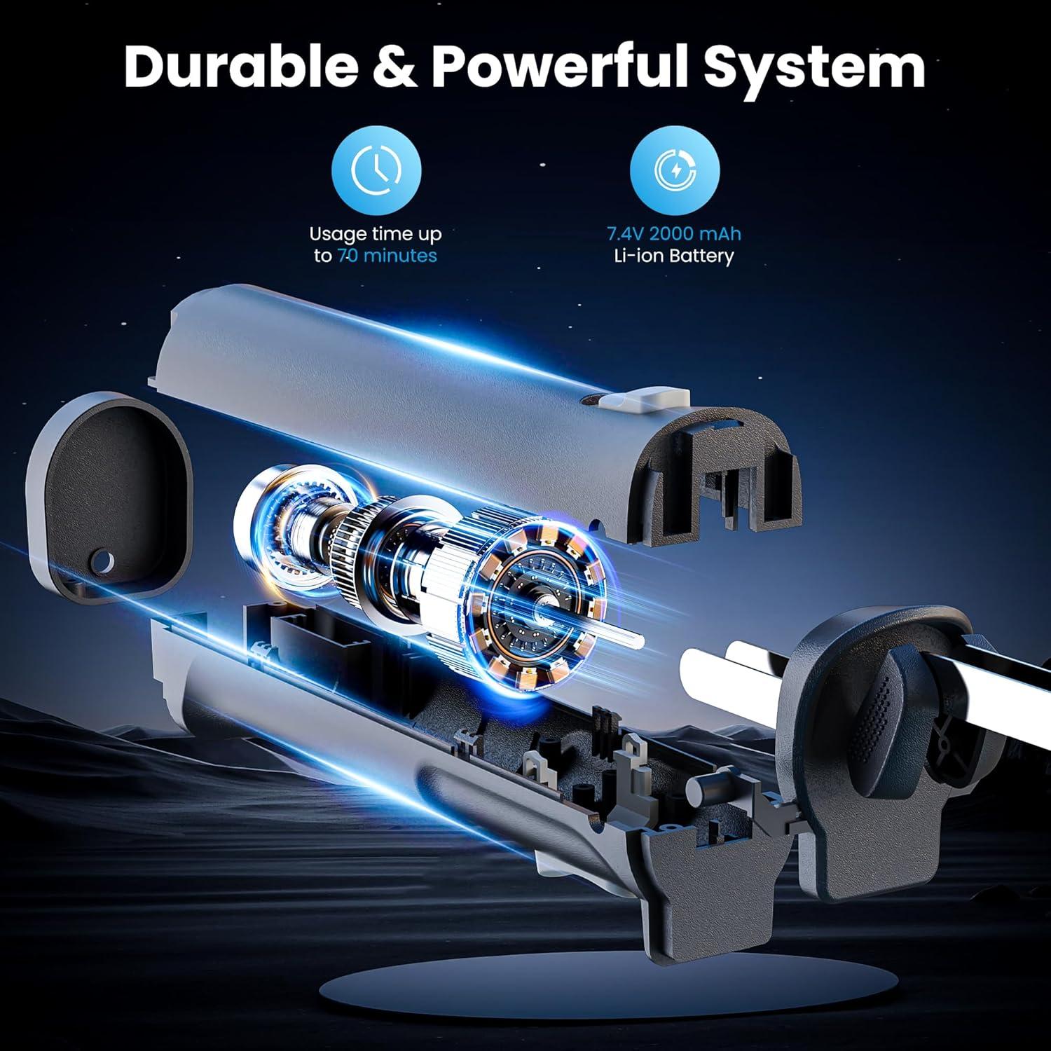 Cuchillo Eléctrico Inalámbrico Fuzzipet MHMEK001 4 Cuchillas