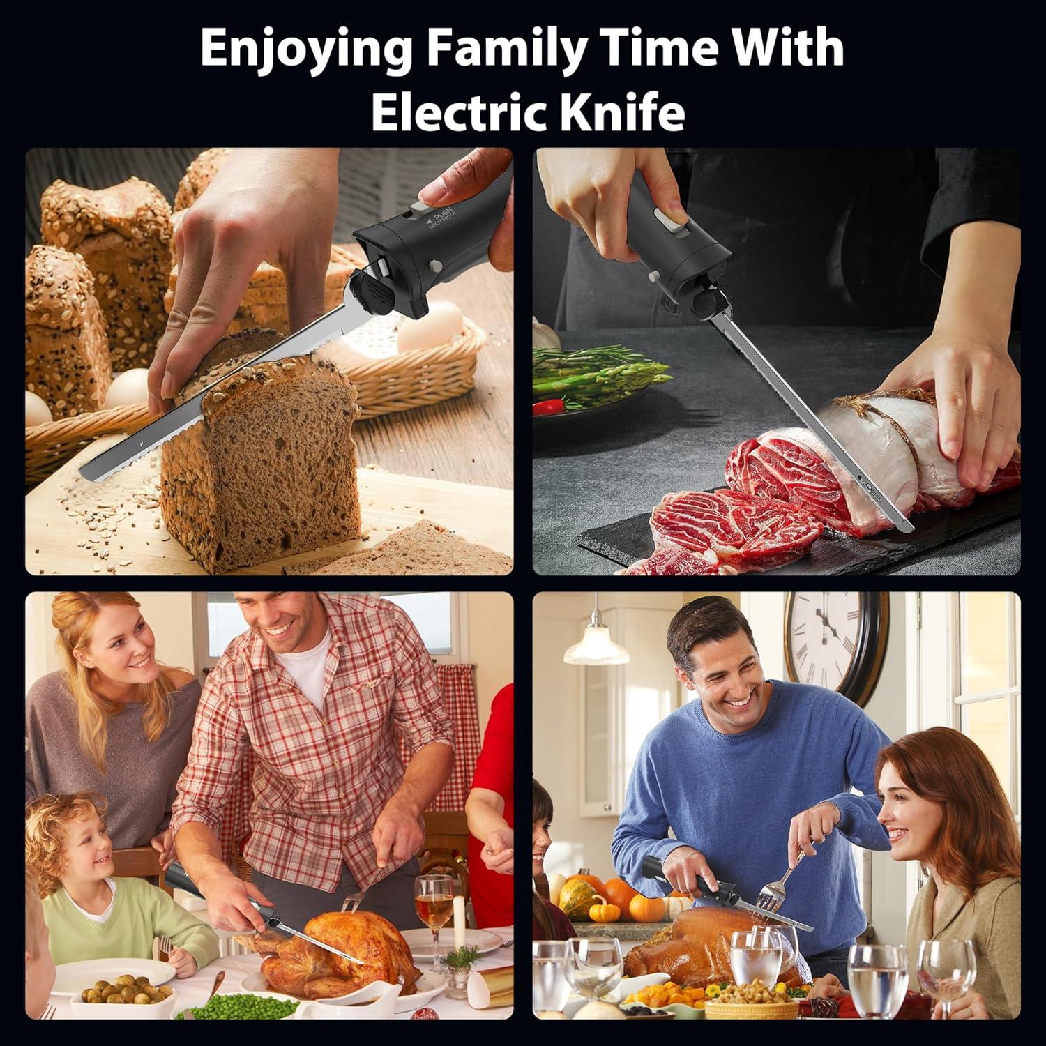 Cuchillo Eléctrico Inalámbrico Fuzzipet MHMEK001 4 Cuchillas