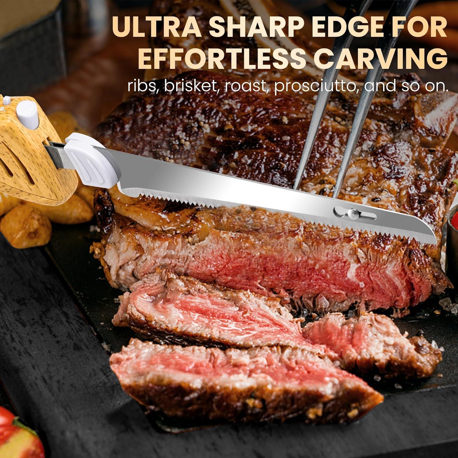 Cuchillo Eléctrico Inalámbrico Prikoi con 2 Cuchillas 40.7 cm