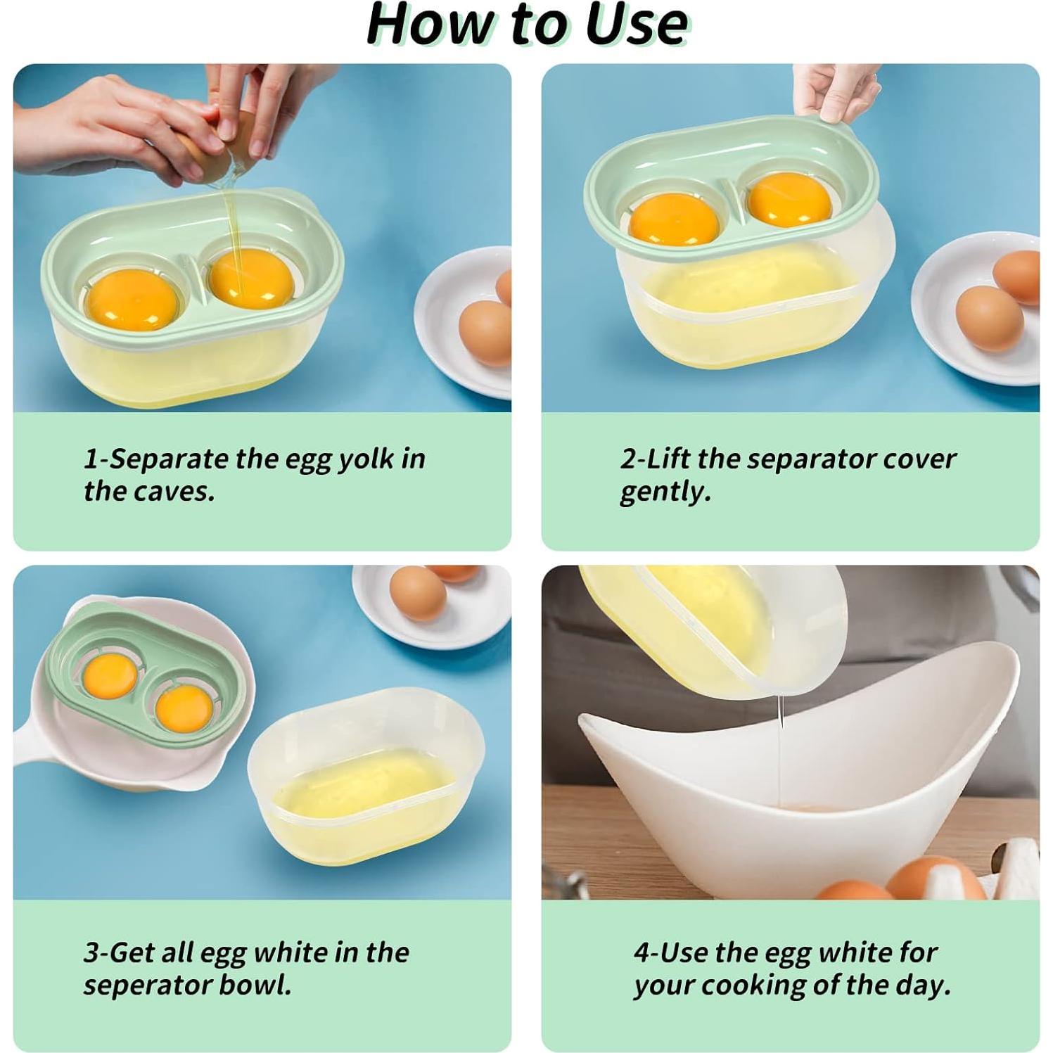 Separador de Clara de Huevo MTFATBEST Azul, Grado Alimenticio