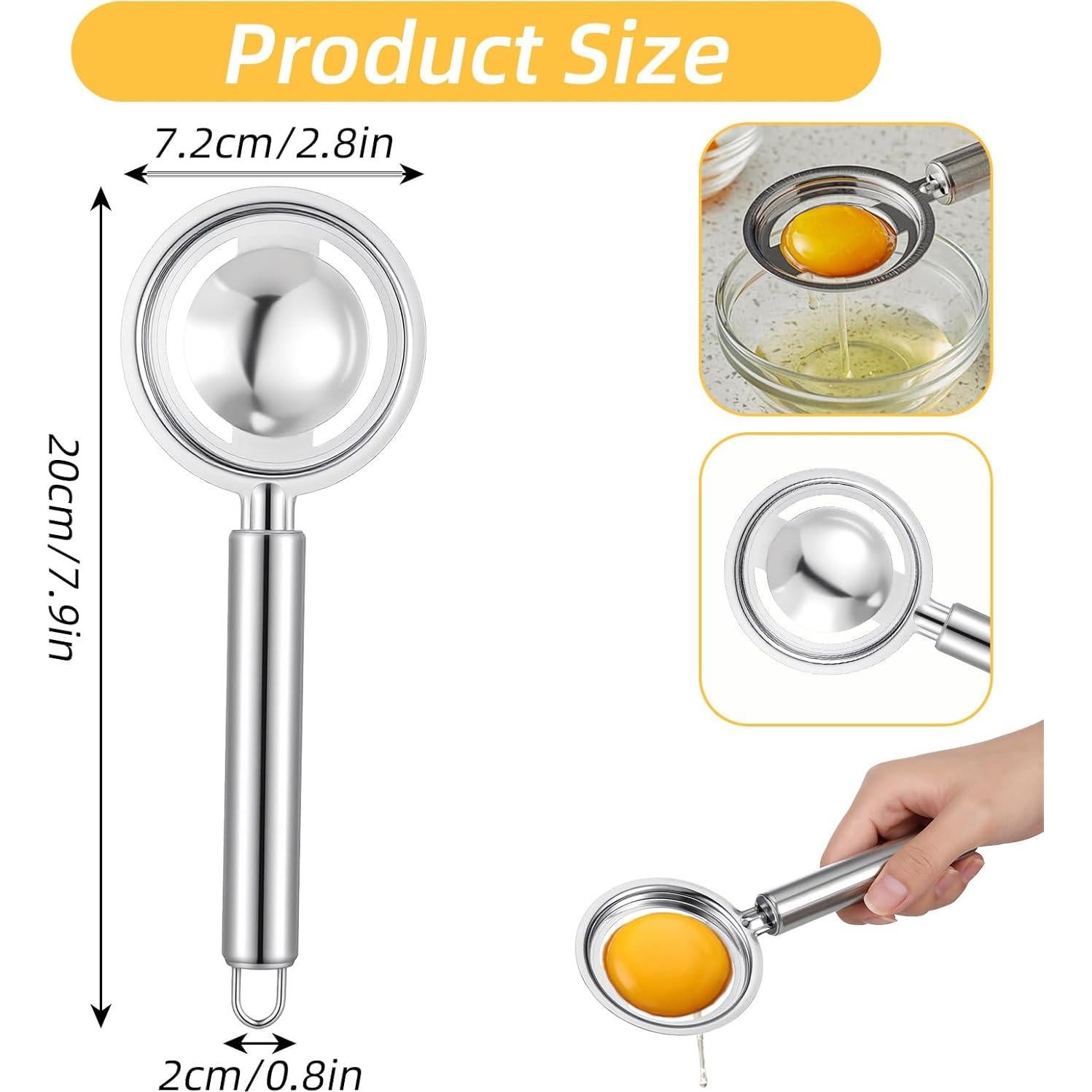 Separador de Huevos DOPENSPI Acero Inoxidable 20cm 2PCS