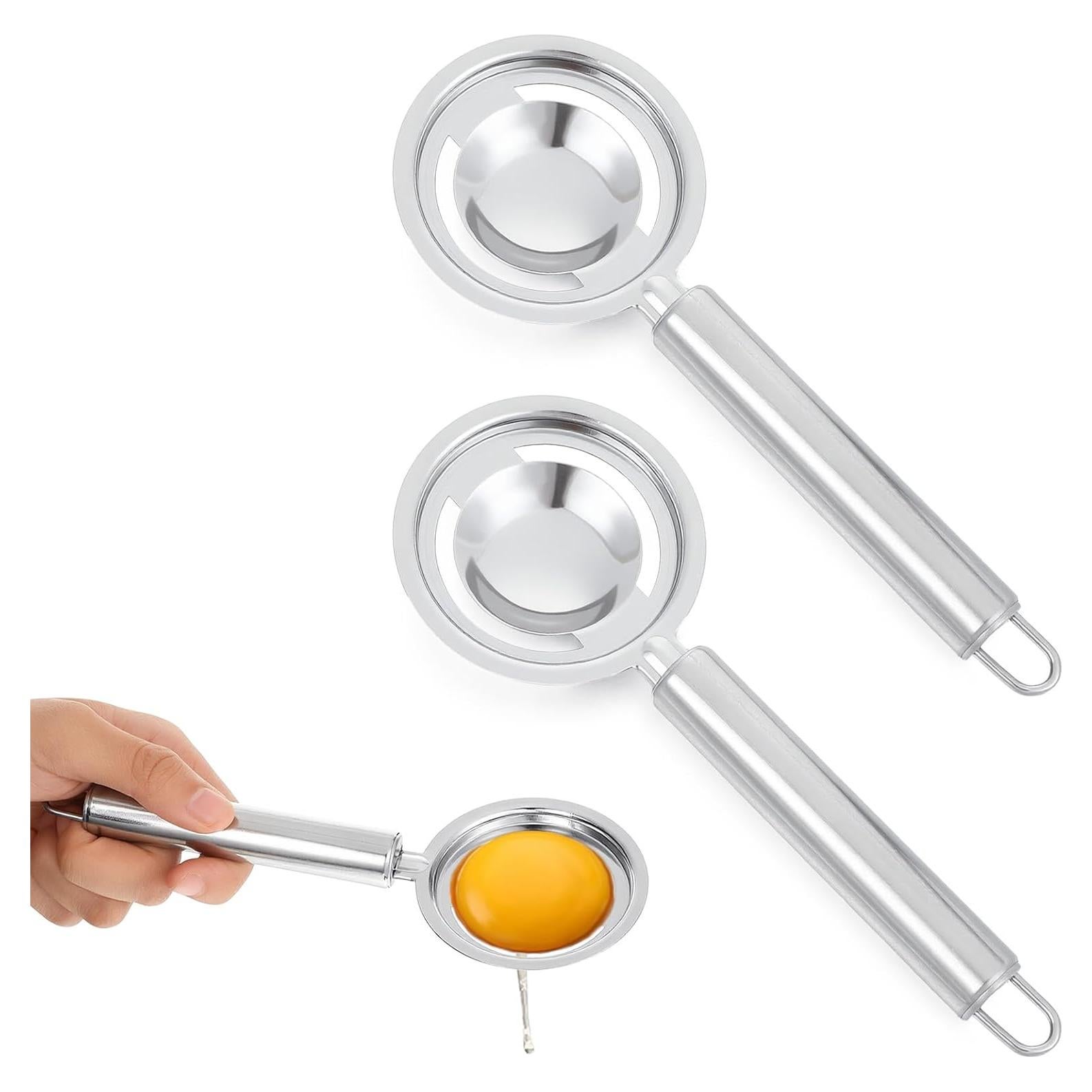 Separador de Yemas de Huevo Acero Inoxidable XLIUAX 2 Pcs