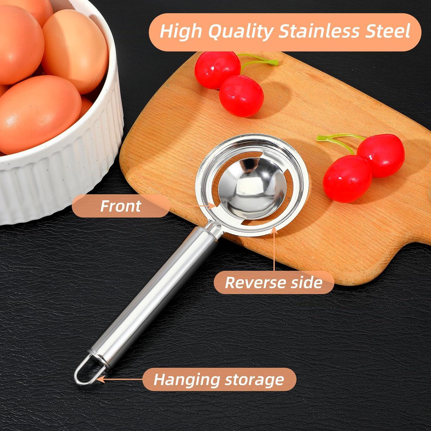 Separador de Yemas de Huevo Acero Inoxidable XLIUAX 2 Pcs