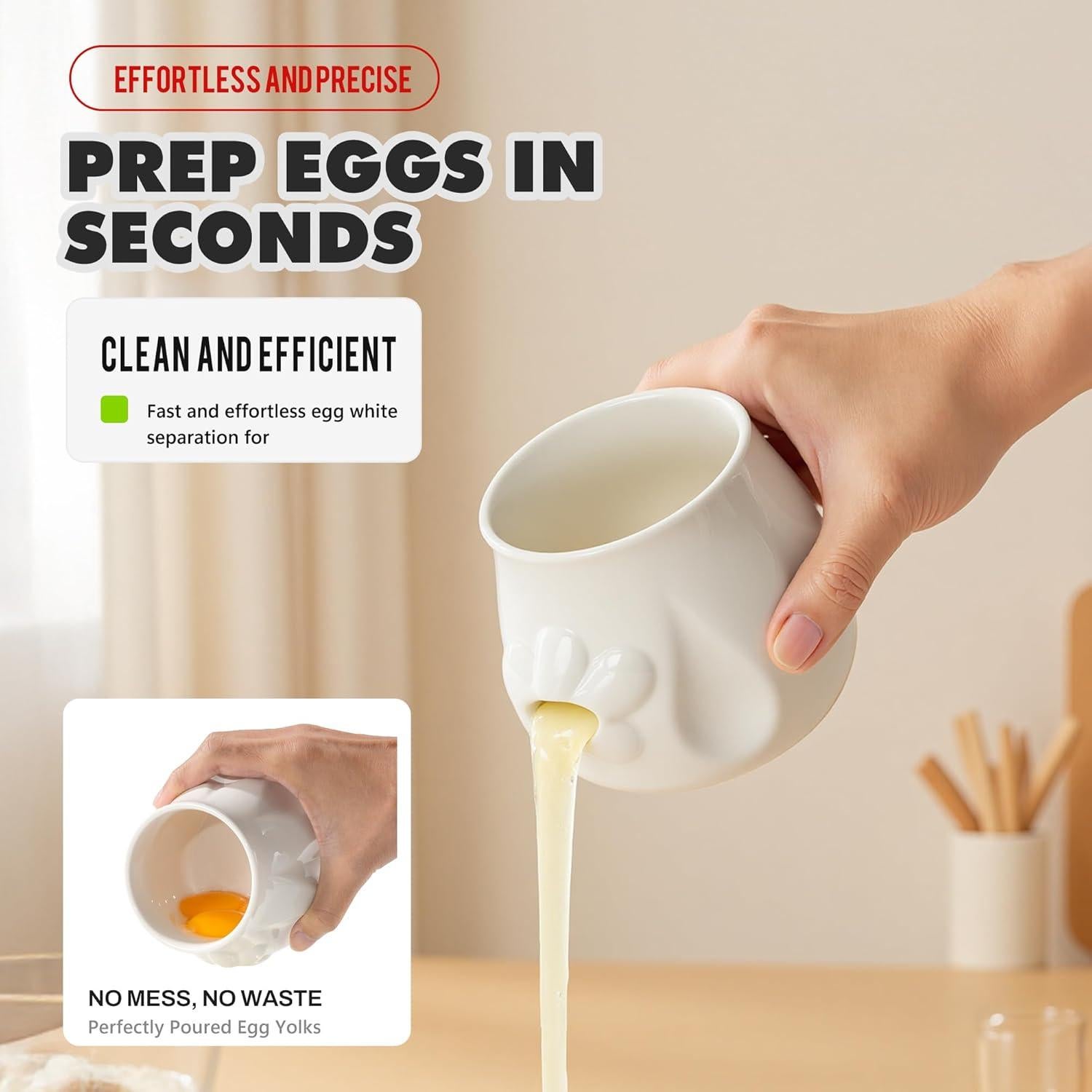 Separador de Yema de Huevo Li & Zhao Cerámica Blanco 380g