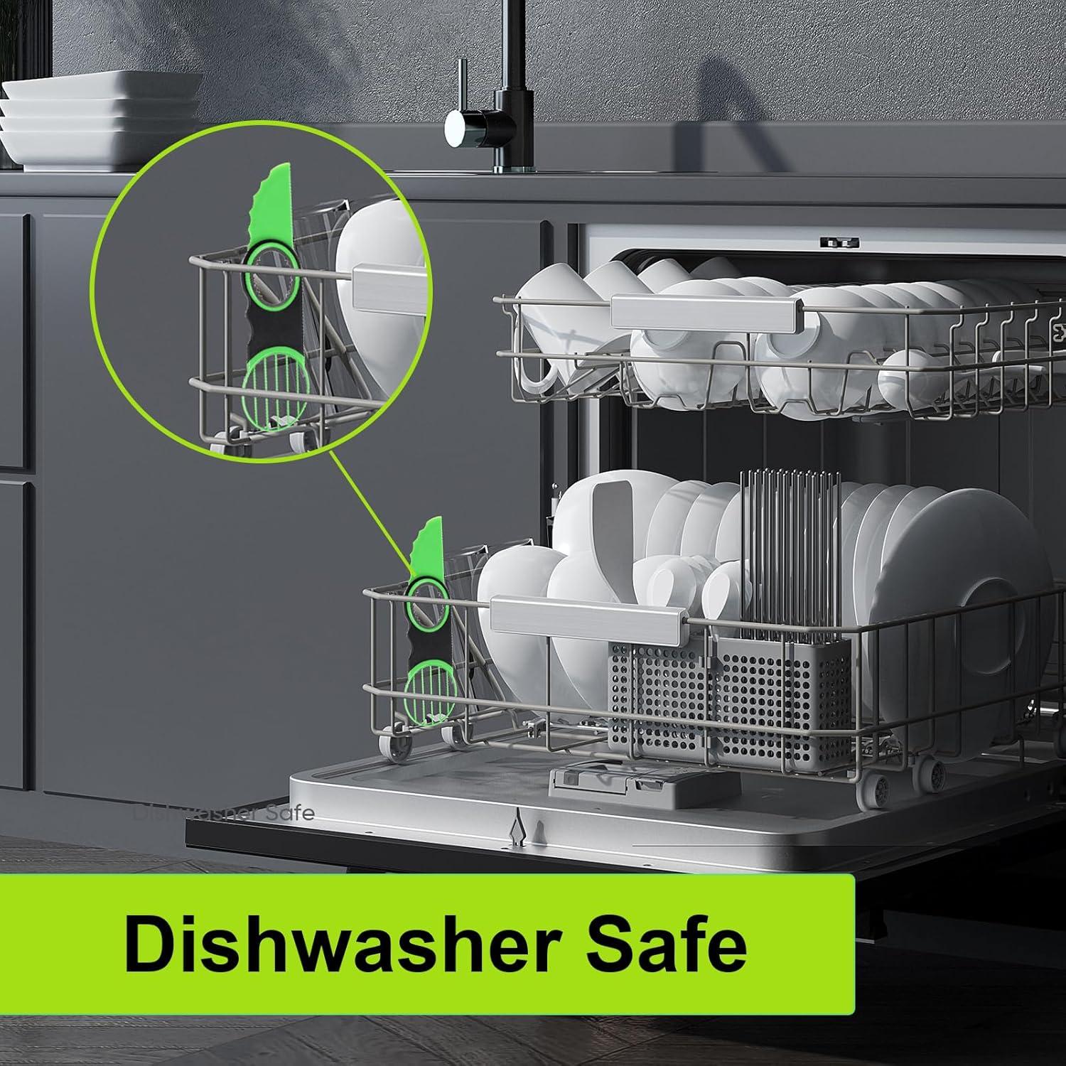 Cortador de Aguacate 3-en-1 Ebecuoa Acero Inoxidable Verde