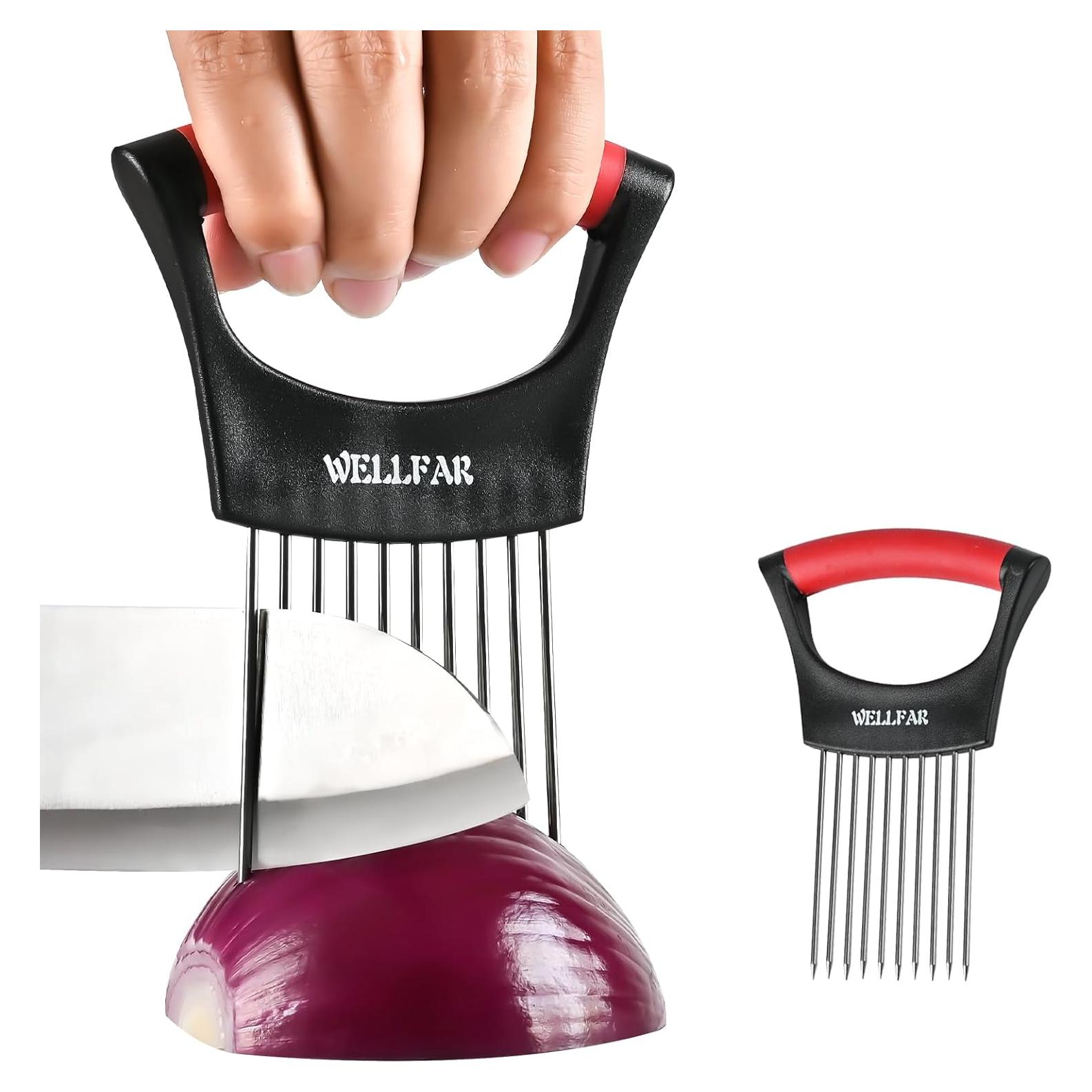 Soporte Cortador de Cebolla 2 Piezas WELLFAR Acero Inoxidable