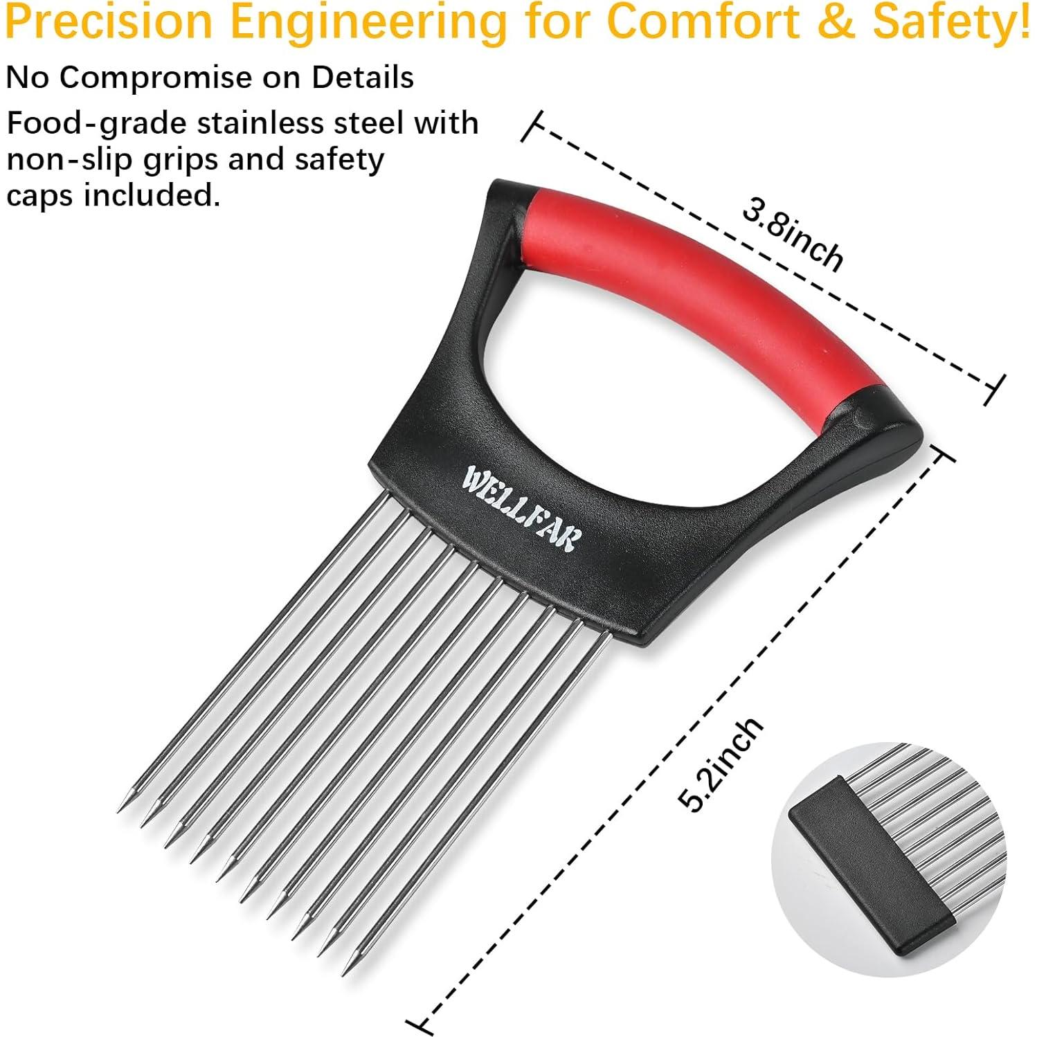 Soporte Cortador de Cebolla 2 Piezas WELLFAR Acero Inoxidable