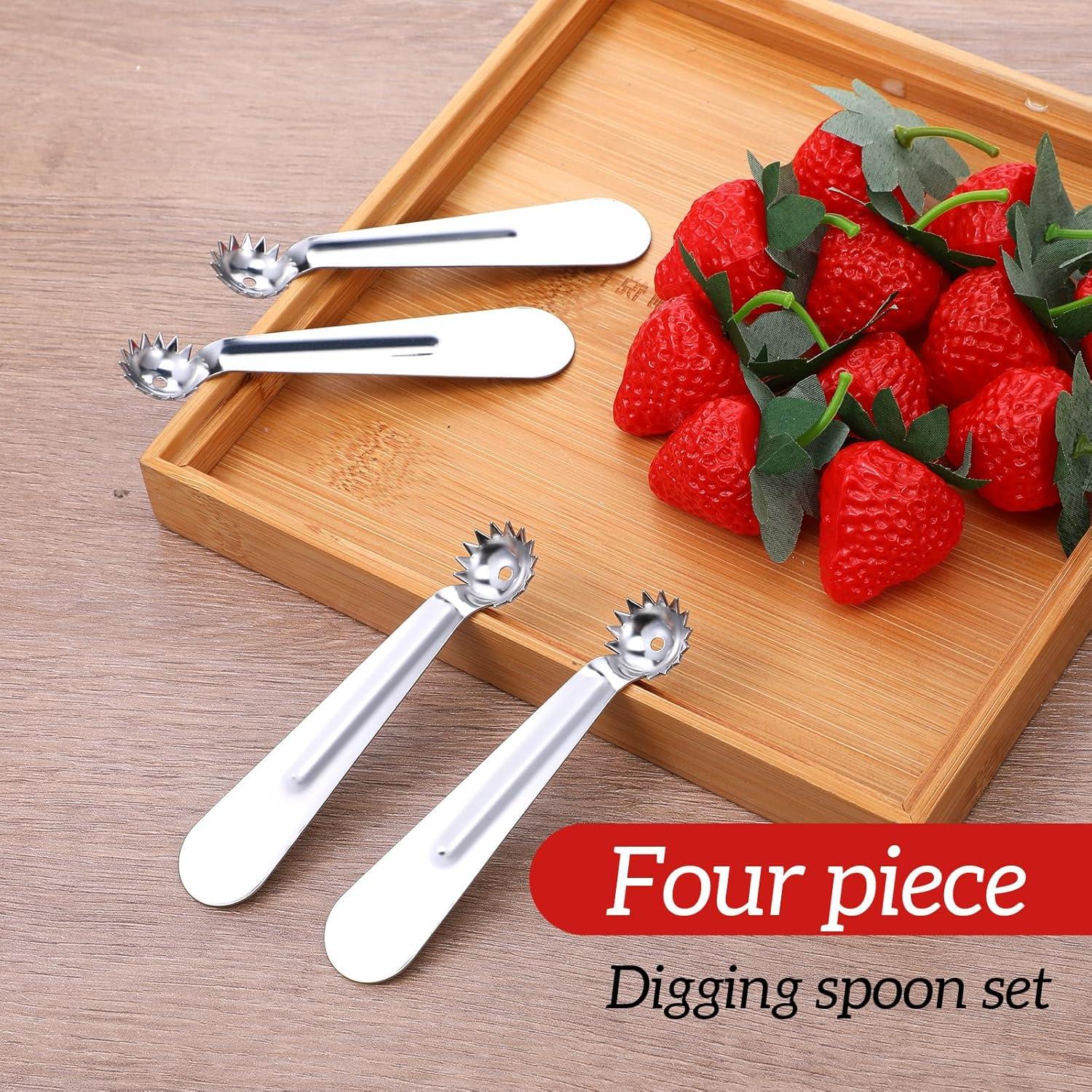 Desgajadoras de Fresas SHENLIU 4 Pcs Acero Inoxidable 11.2 cm