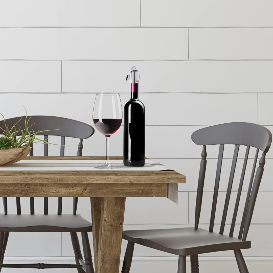 Juego de 2 Tapones de Vino OGGI Acero Inoxidable Hermético