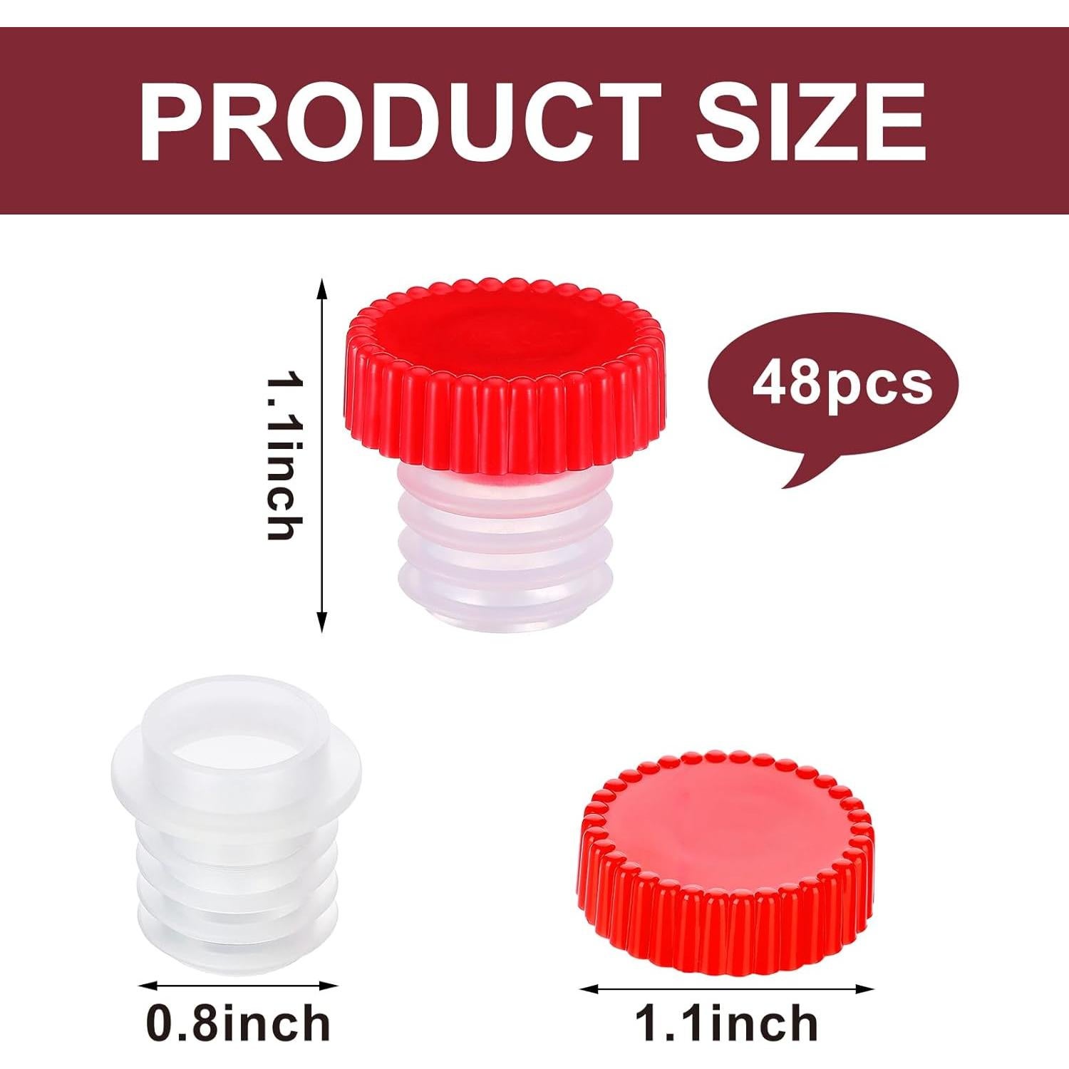 48 Vertedores de Vino Lento e essco para Botellas Tapadas