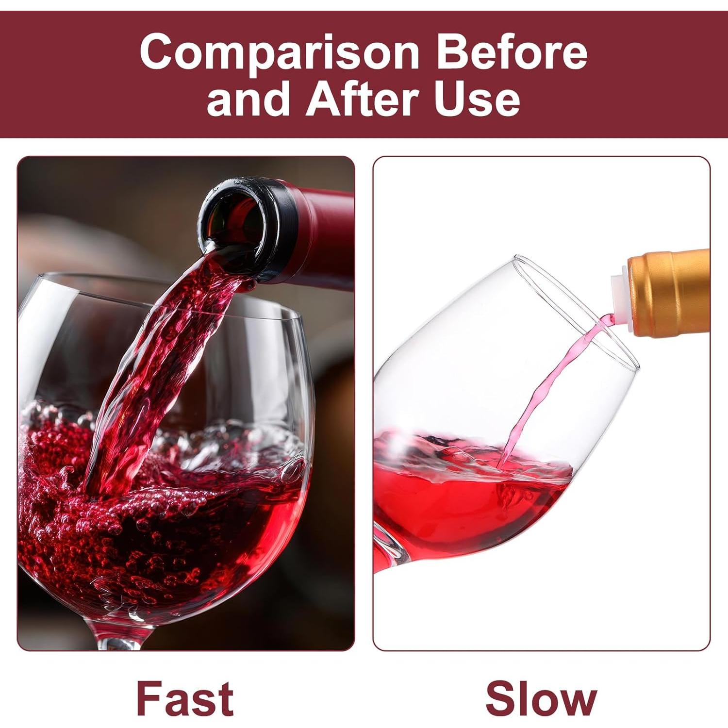 48 Vertedores de Vino Lento e essco para Botellas Tapadas