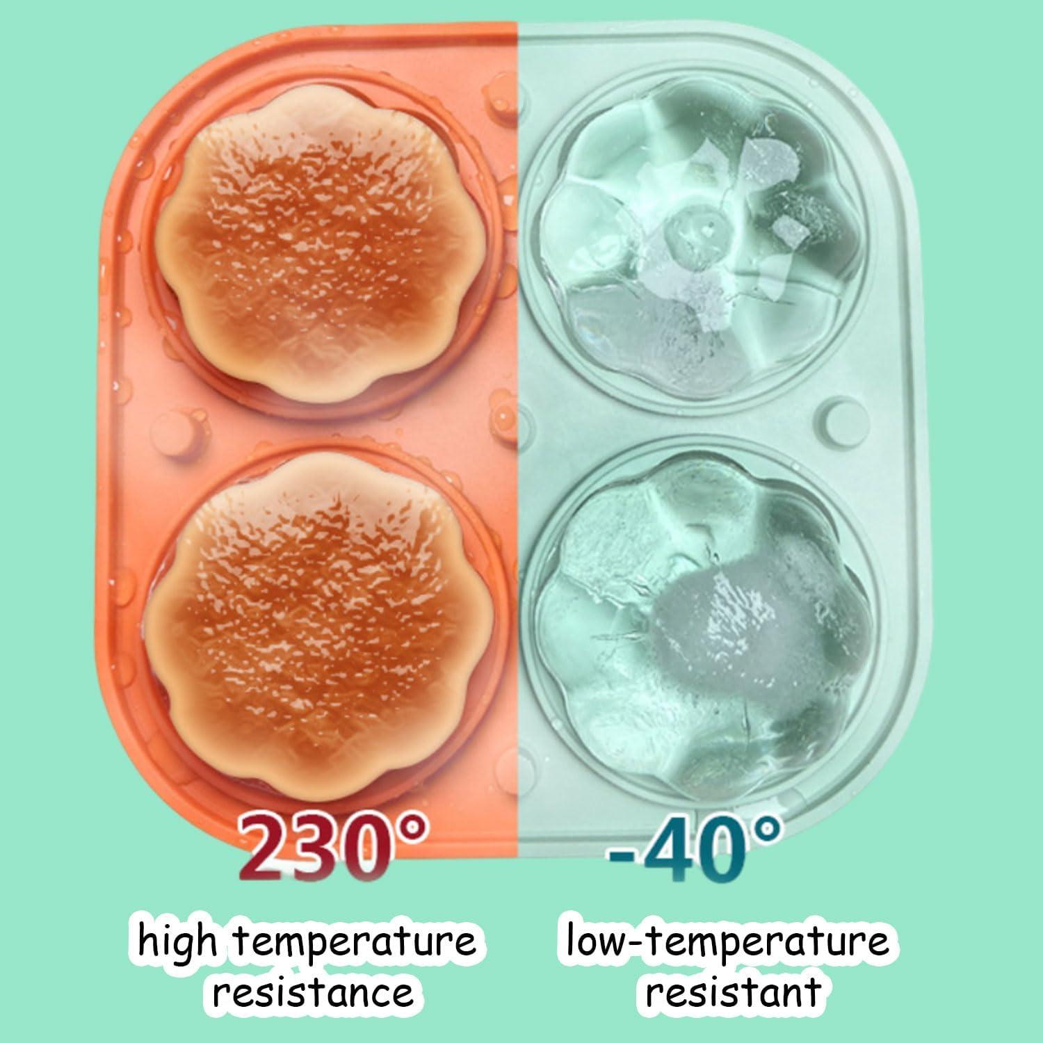 Molde de Hielo 3D Calabaza RIICFDD con Tapa Silicona 14x14cm