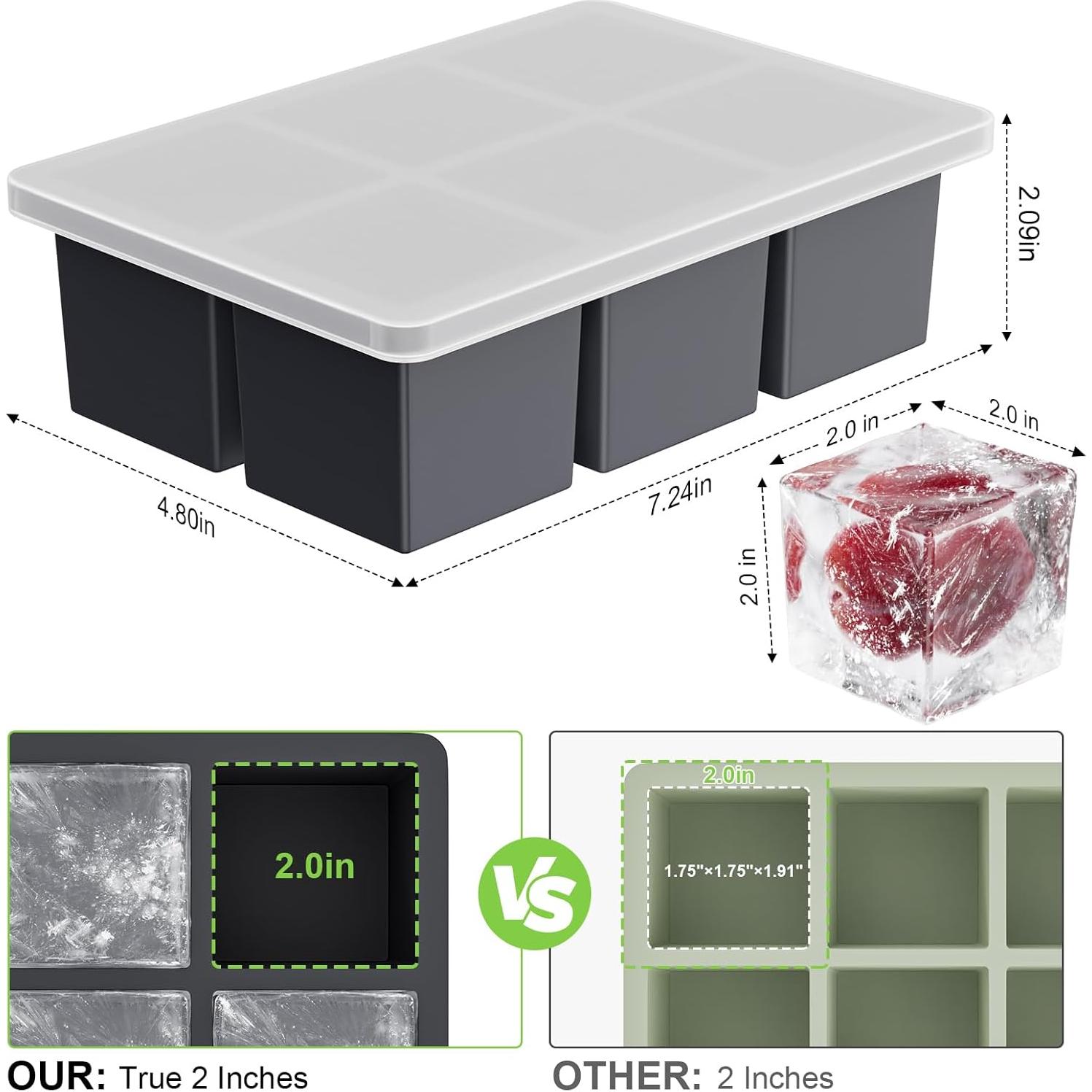 Bandeja de Hielo Grande GGUW para Whisky - 18 Cubos 5 cm