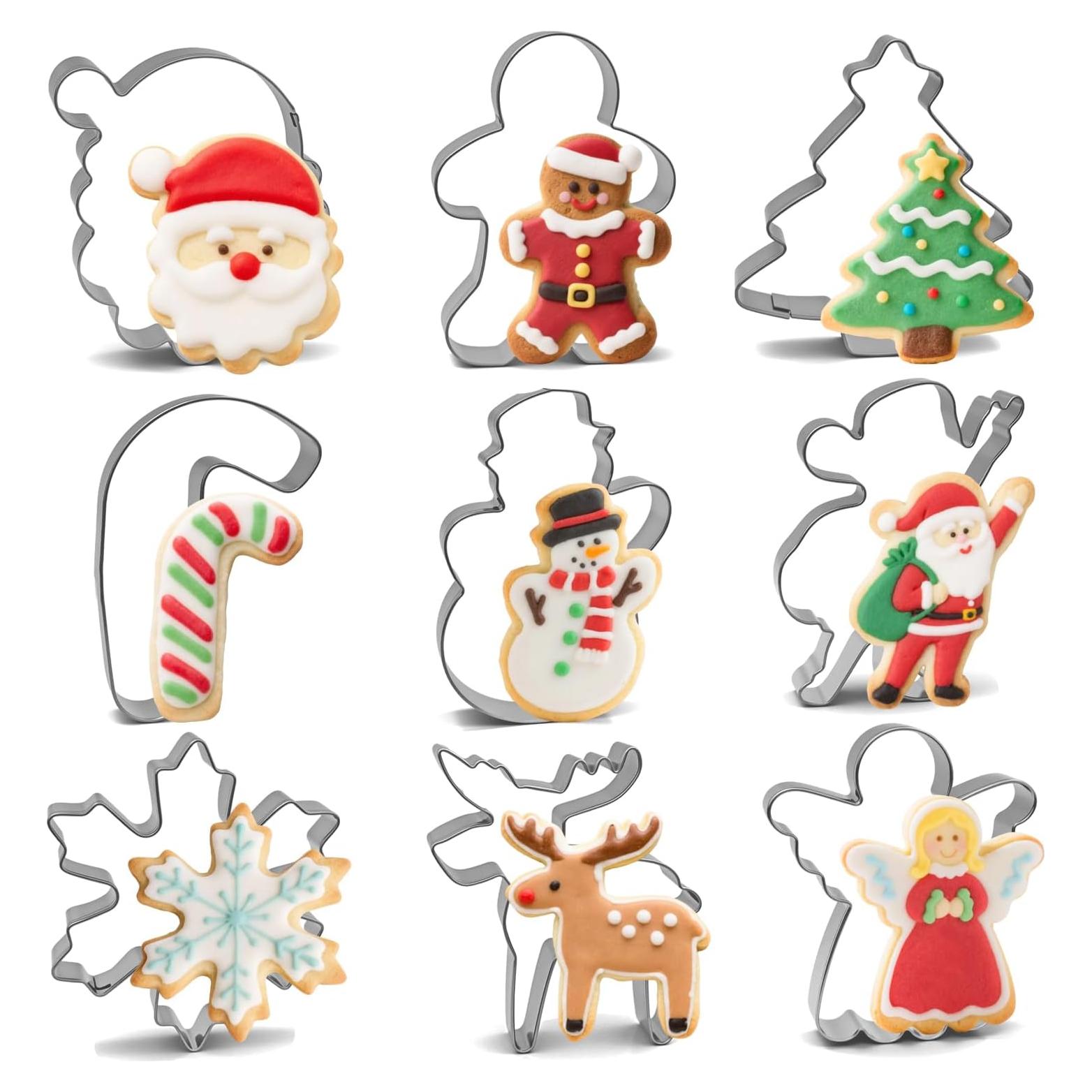 Juego de Cortadores de Galletas de Navidad YomiFamily - 9 Piezas