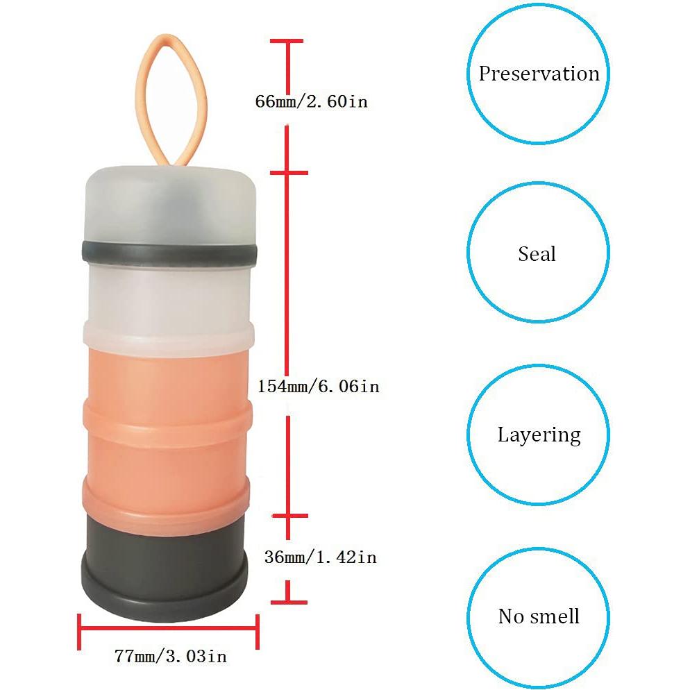 Contenedor de Almacenamiento de Snacks Yasonsen 4 Capas 480ml