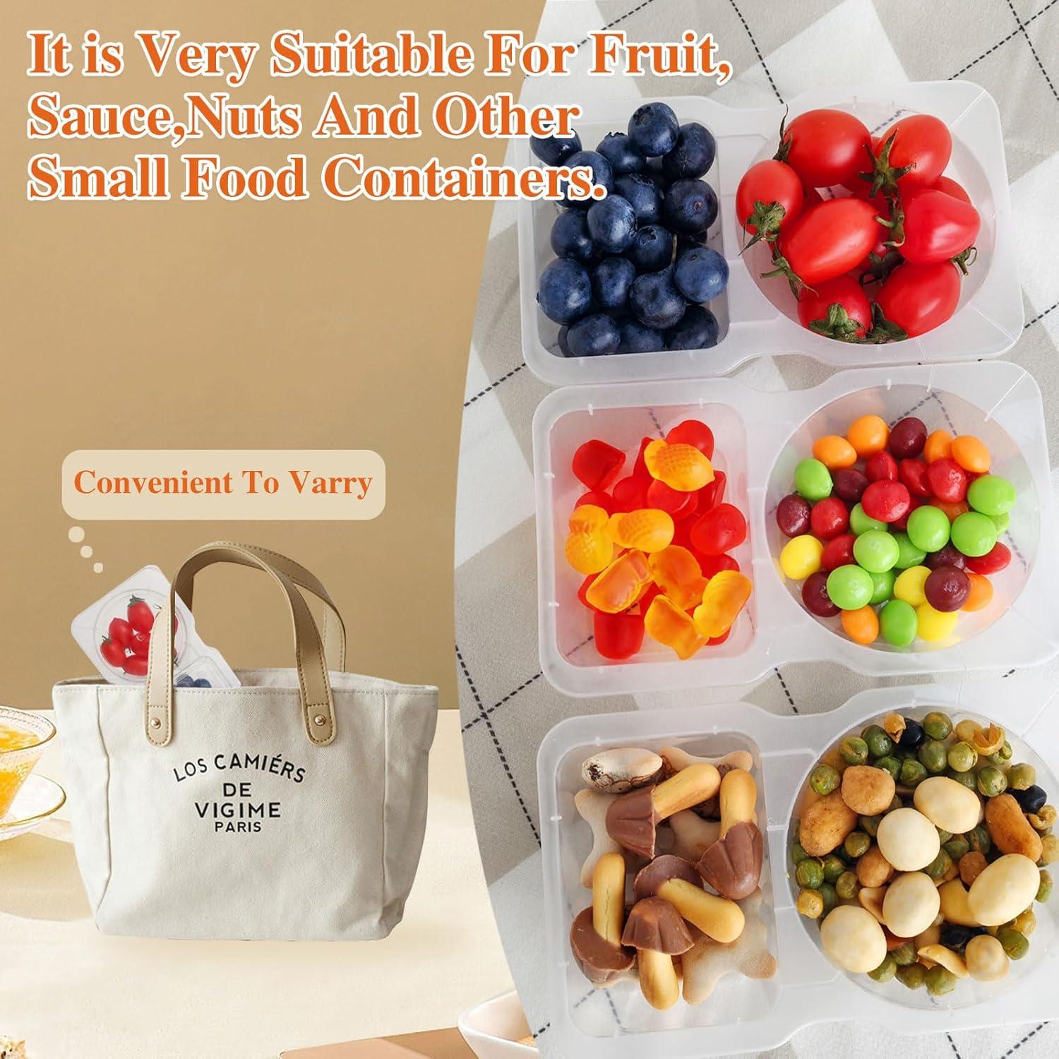 20 Contenedores Reutilizables de Snack HAILEE con Tapas