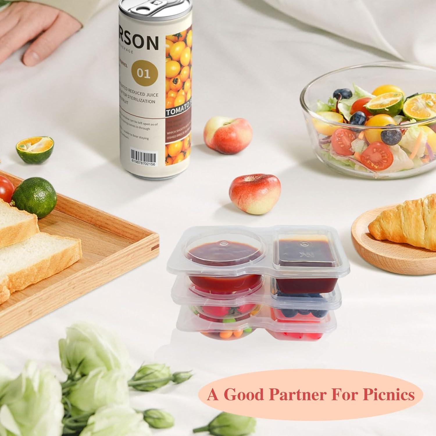 20 Contenedores Reutilizables de Snack HAILEE con Tapas