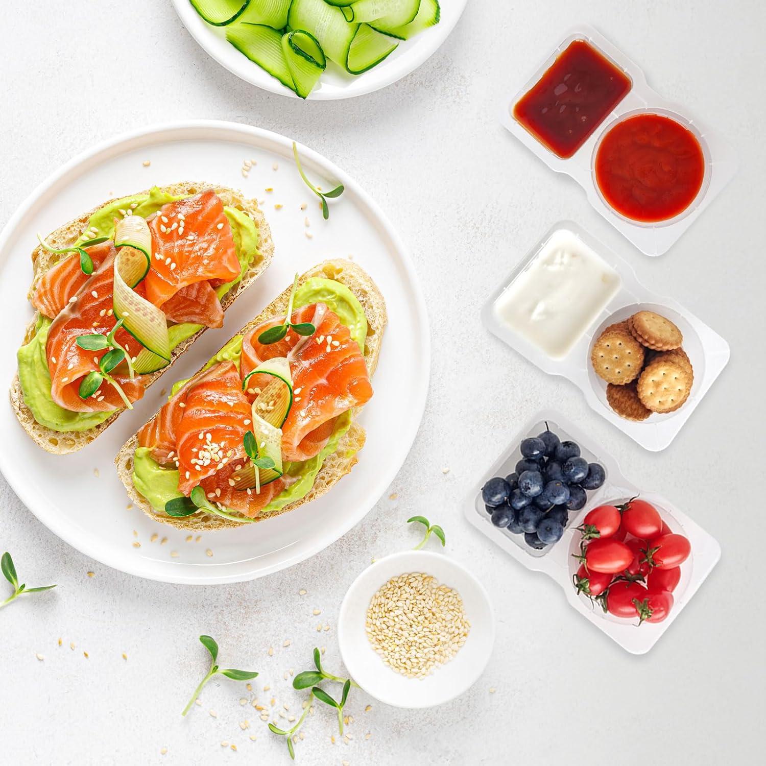 20 Contenedores Reutilizables de Snack HAILEE con Tapas