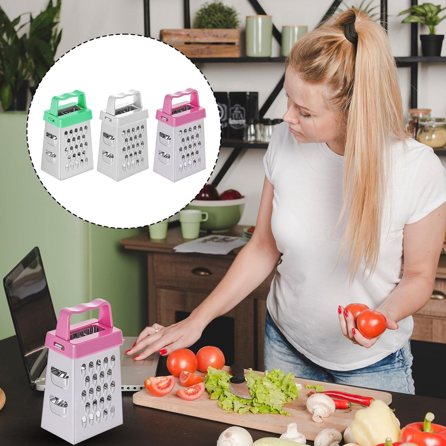 Mini Rallador de Queso COMNICO 3Pcs Acero Inoxidable Ergonómico