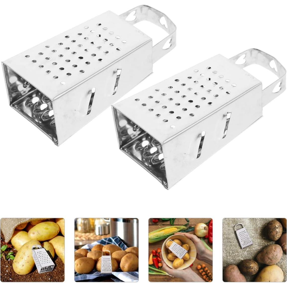 Rallador de Caja Compacto ABOOFAN Acero Inoxidable 6 Pcs