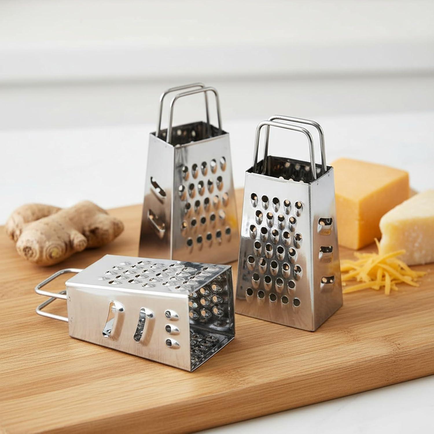 Juego de 4 Ralladores de Acero Inoxidable Dranvosk Mini