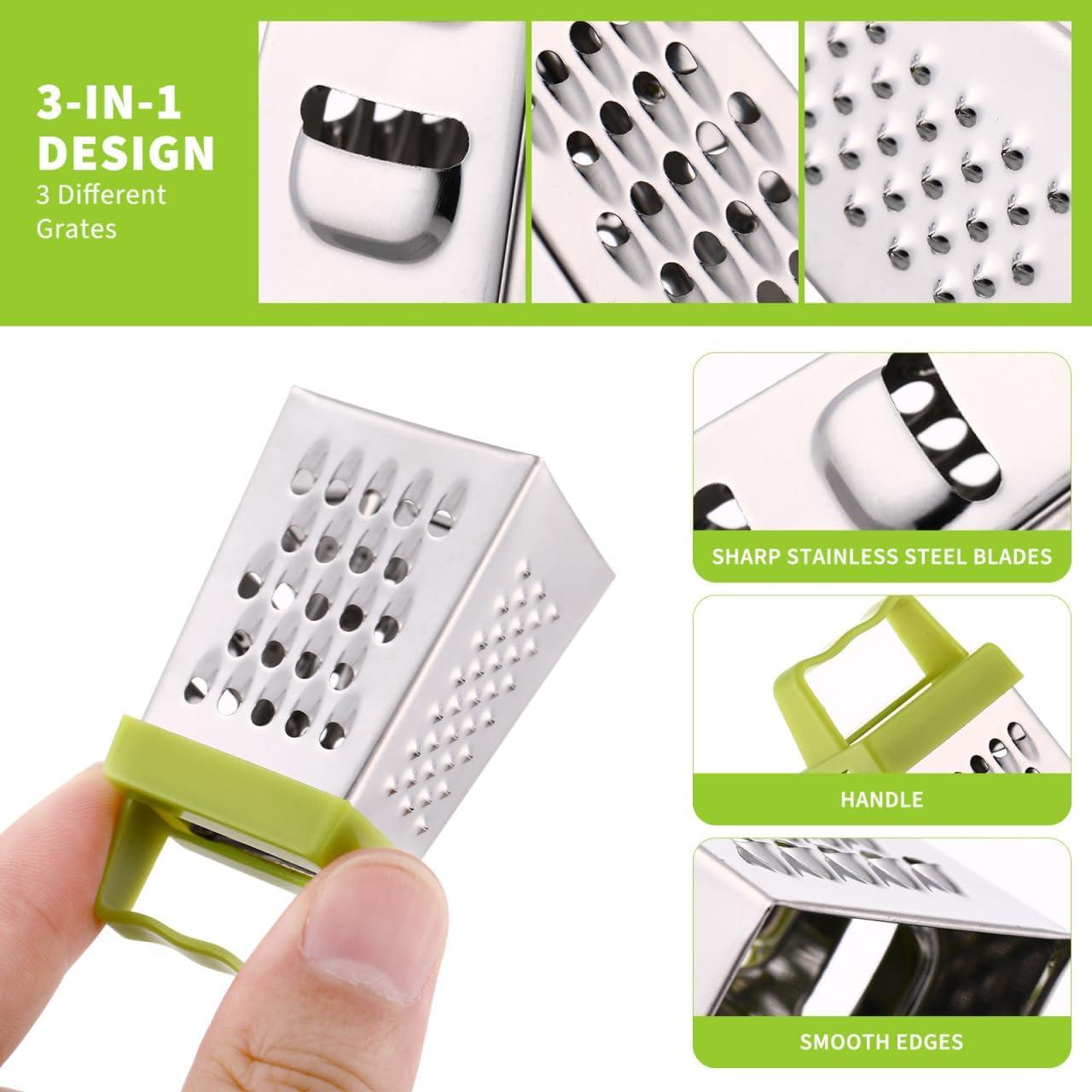 Rallador de Queso Mini Ciieeo 12 Pcs Acero Inoxidable 6.7x3.7 cm