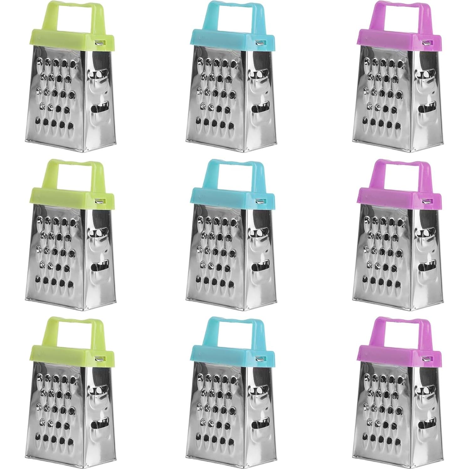 Juego de 9 Mini Ralladores de Queso OMASUNB Acero Inoxidable