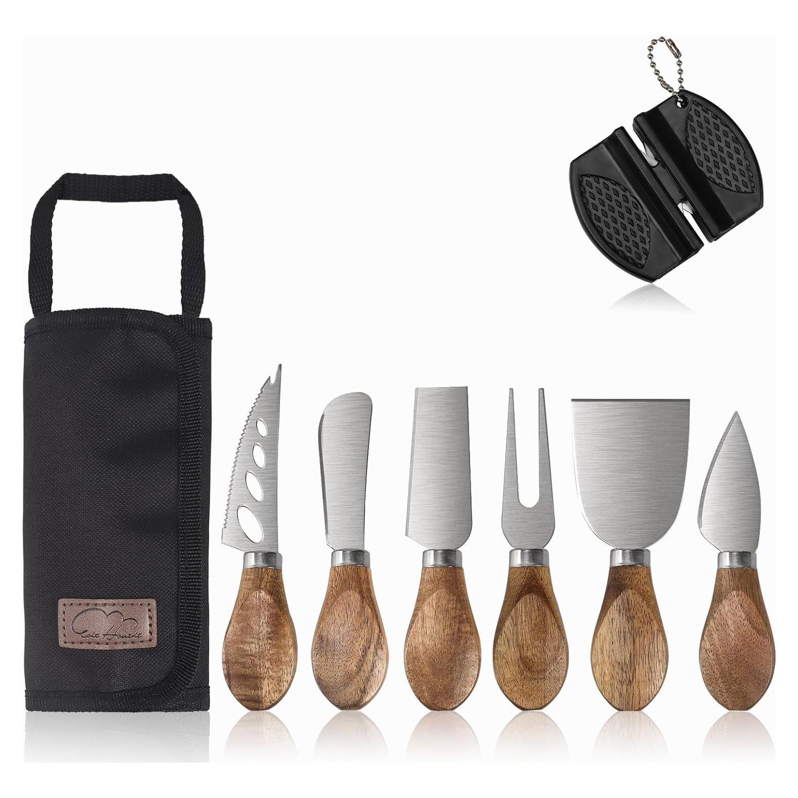 Set de 6 Cuchillos para Queso Esie Houzie - Acero Inoxidable y Madera